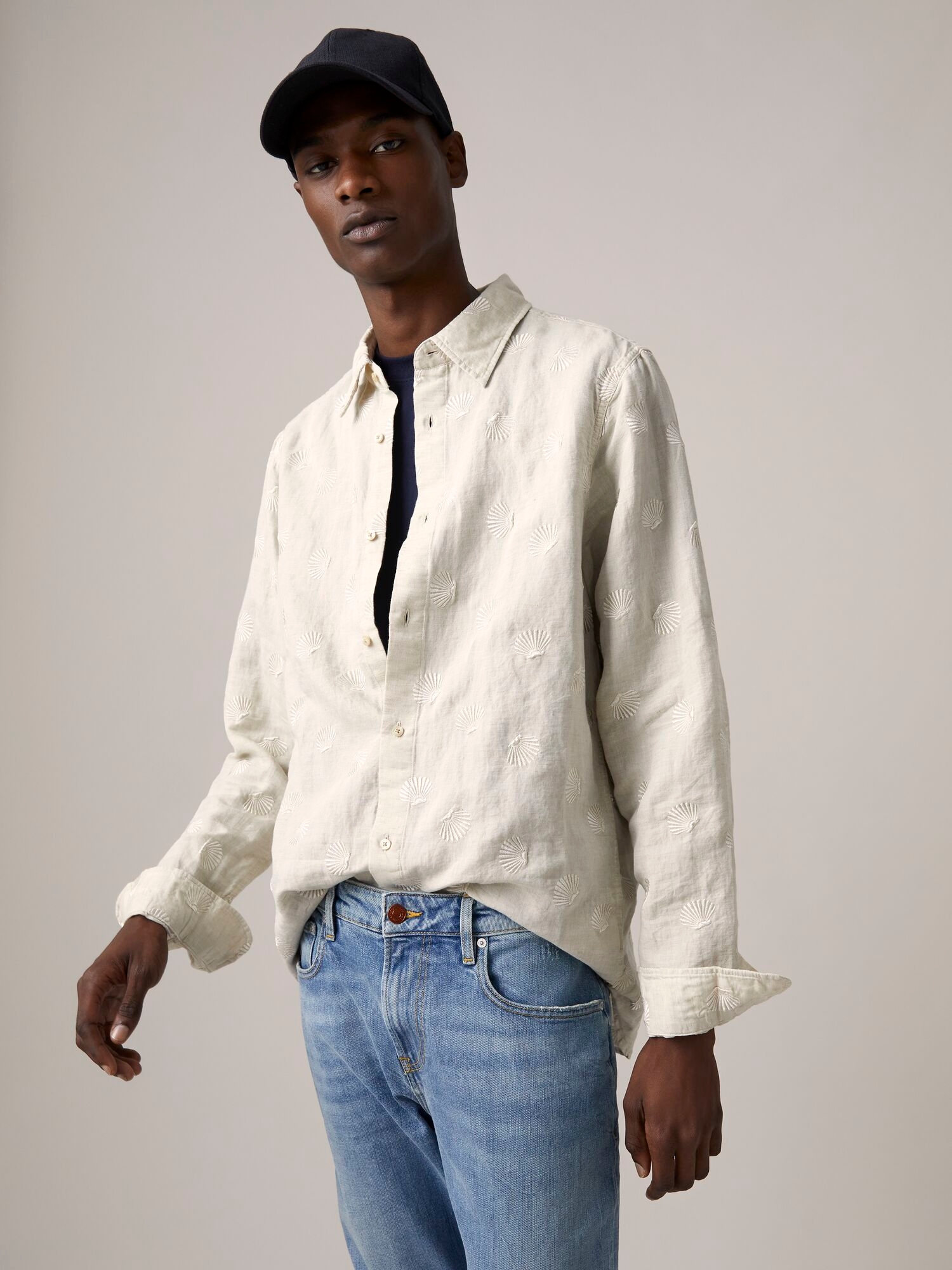 Scotch & Soda | RELAXED FIT- Embroidered organic cotton blend shirt 3