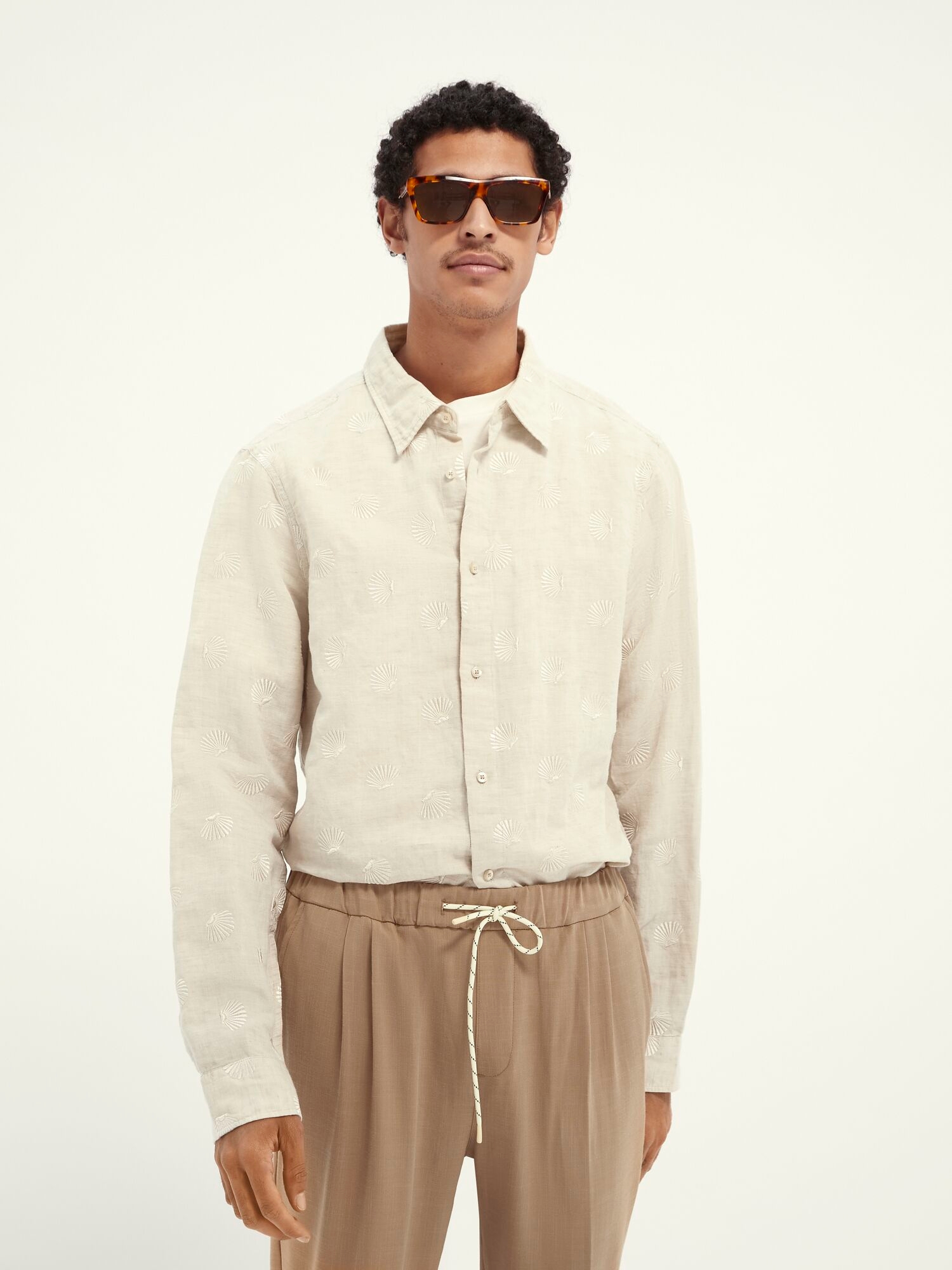Scotch & Soda | RELAXED FIT- Embroidered organic cotton blend shirt 9