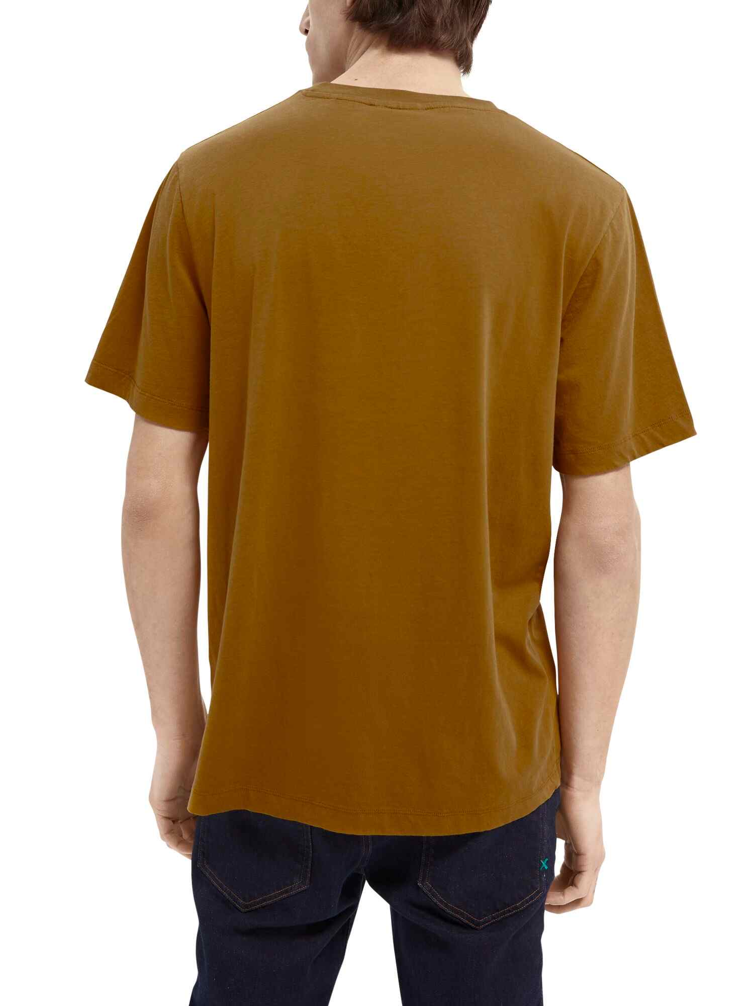 Classic solid organic cotton-jersey crewneck t-shirt