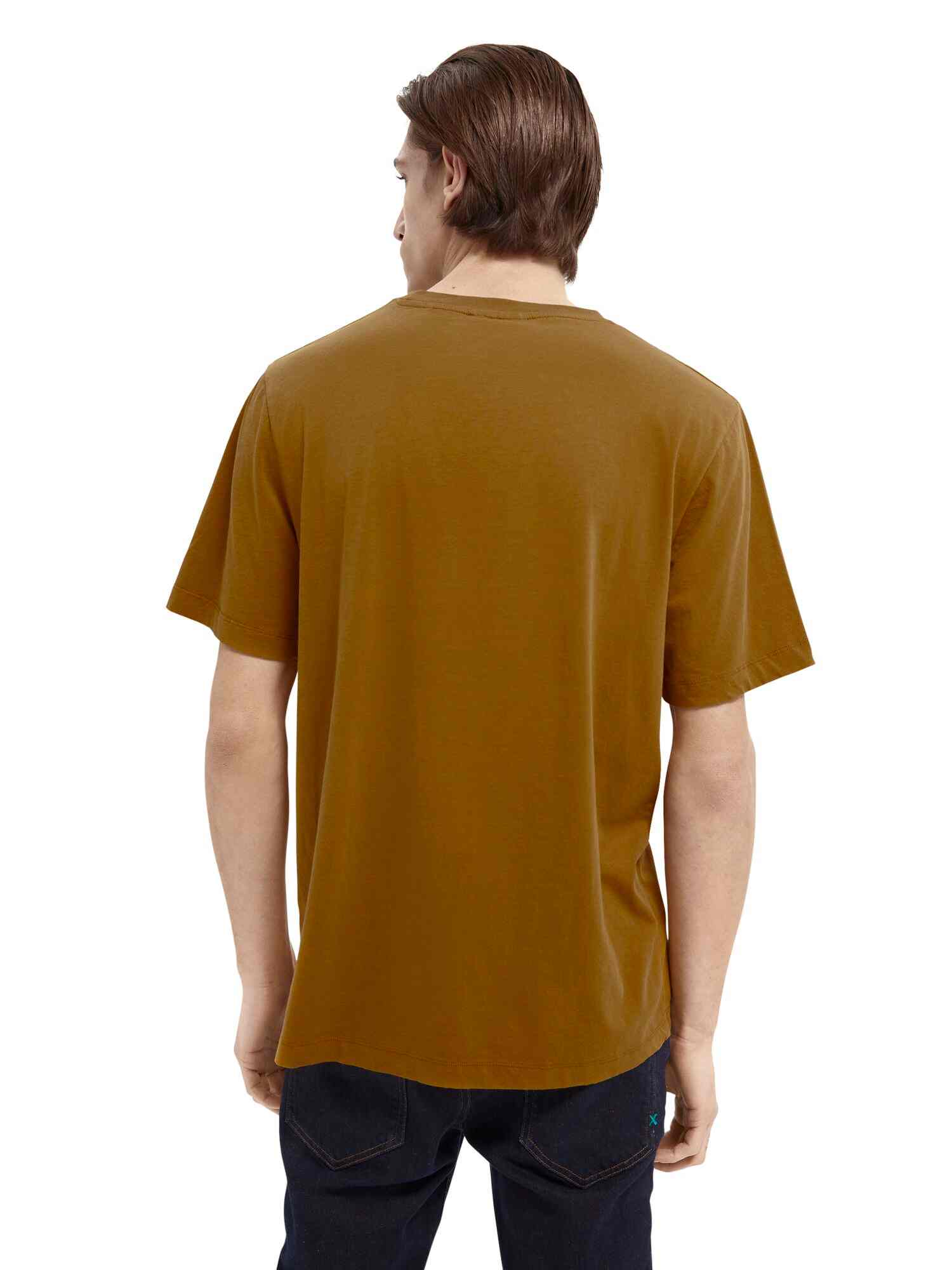 Classic solid organic cotton-jersey crewneck t-shirt