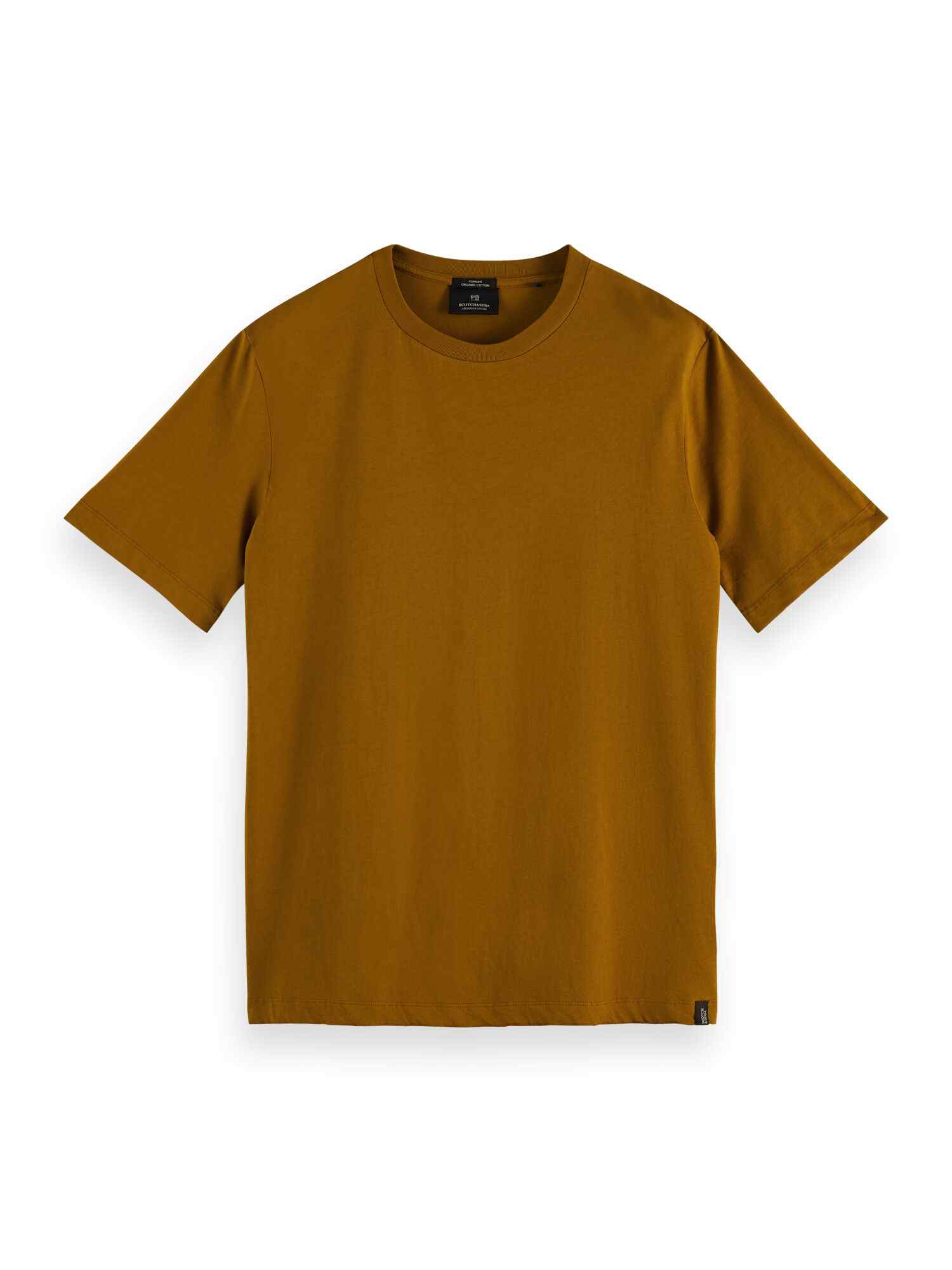 Classic solid organic cotton-jersey crewneck t-shirt