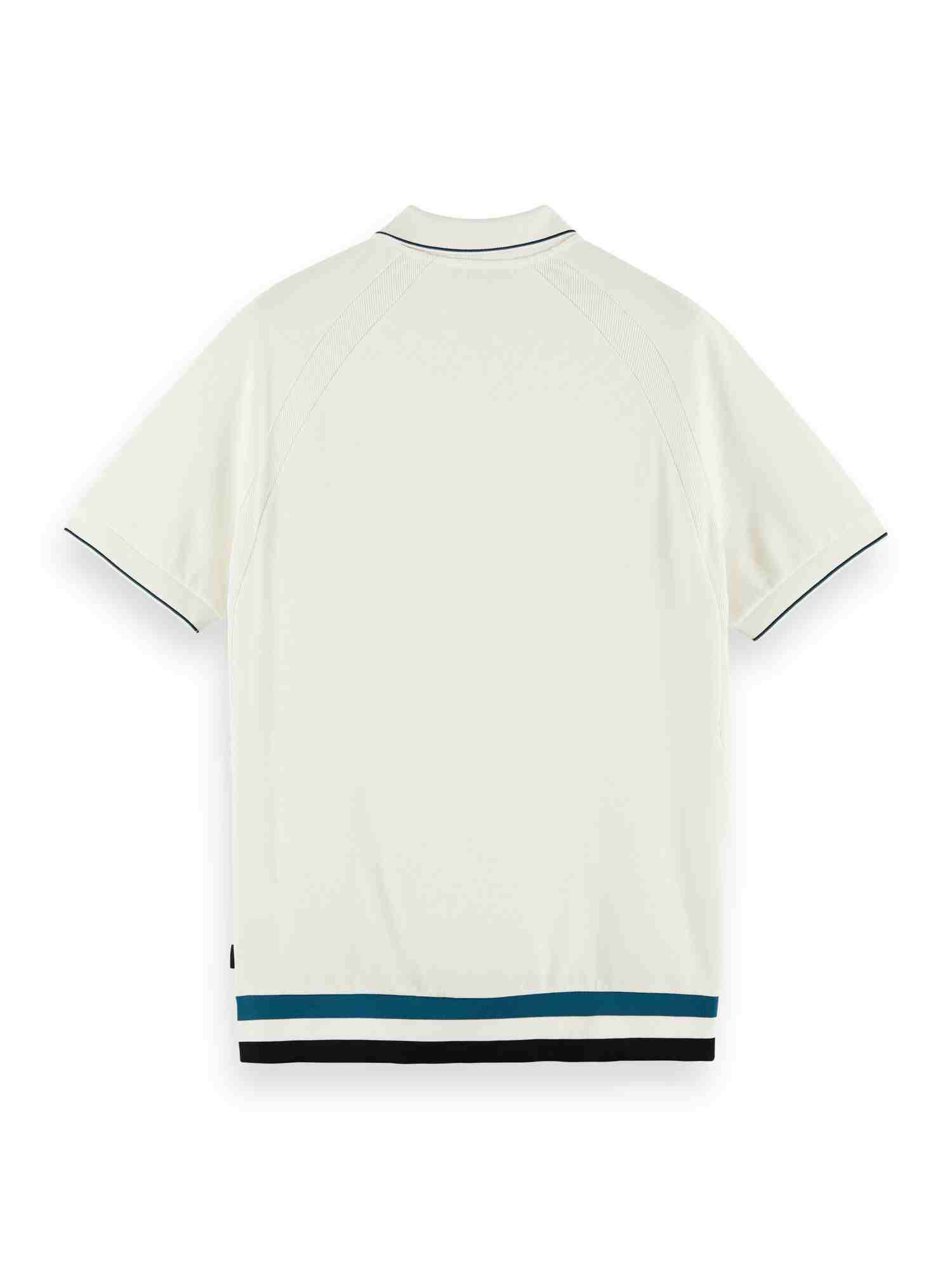 Structured cotton pique polo with contrast tipping