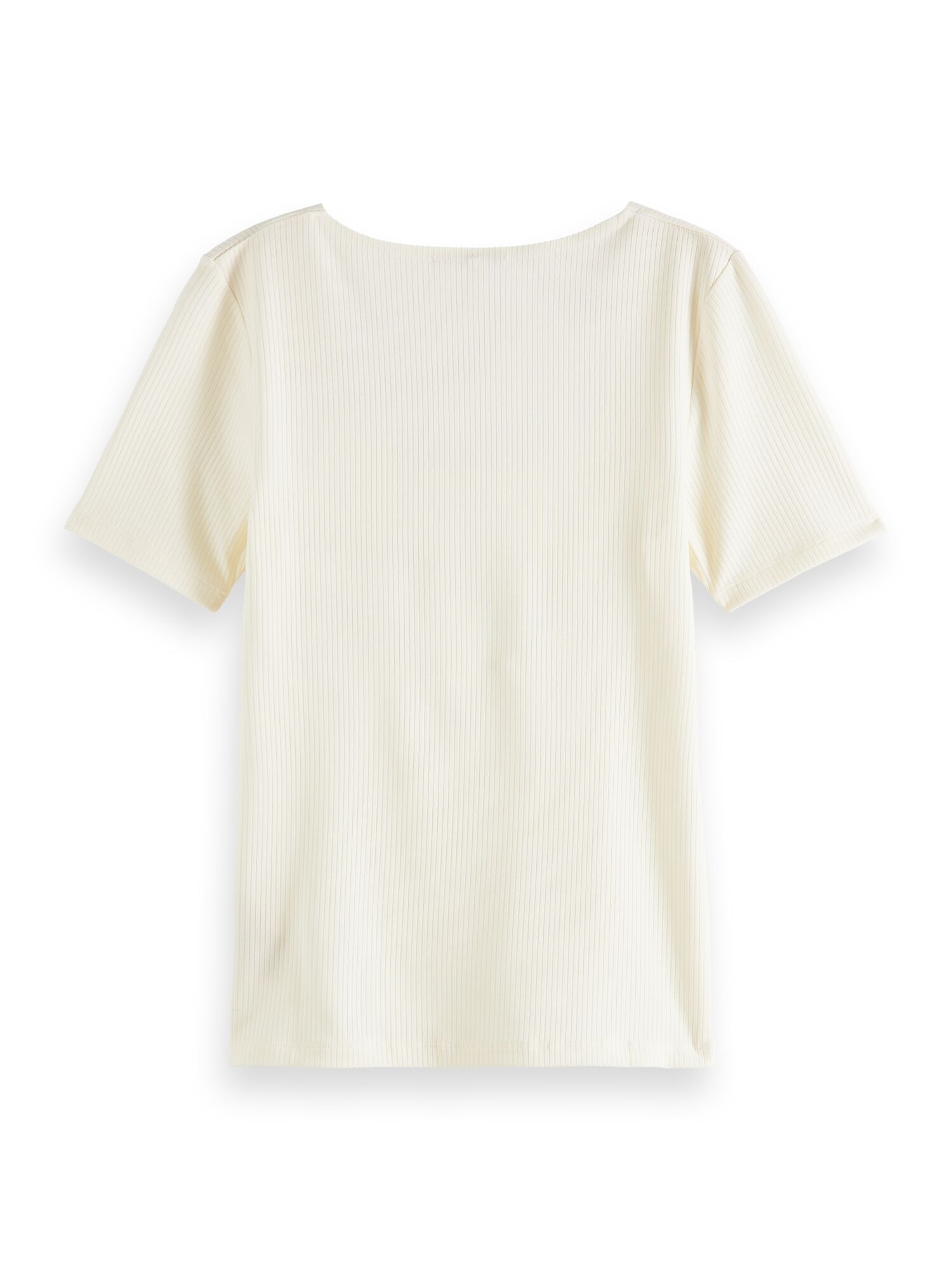 Scotch & Soda | Fitted square neck tee in rib quality 0
