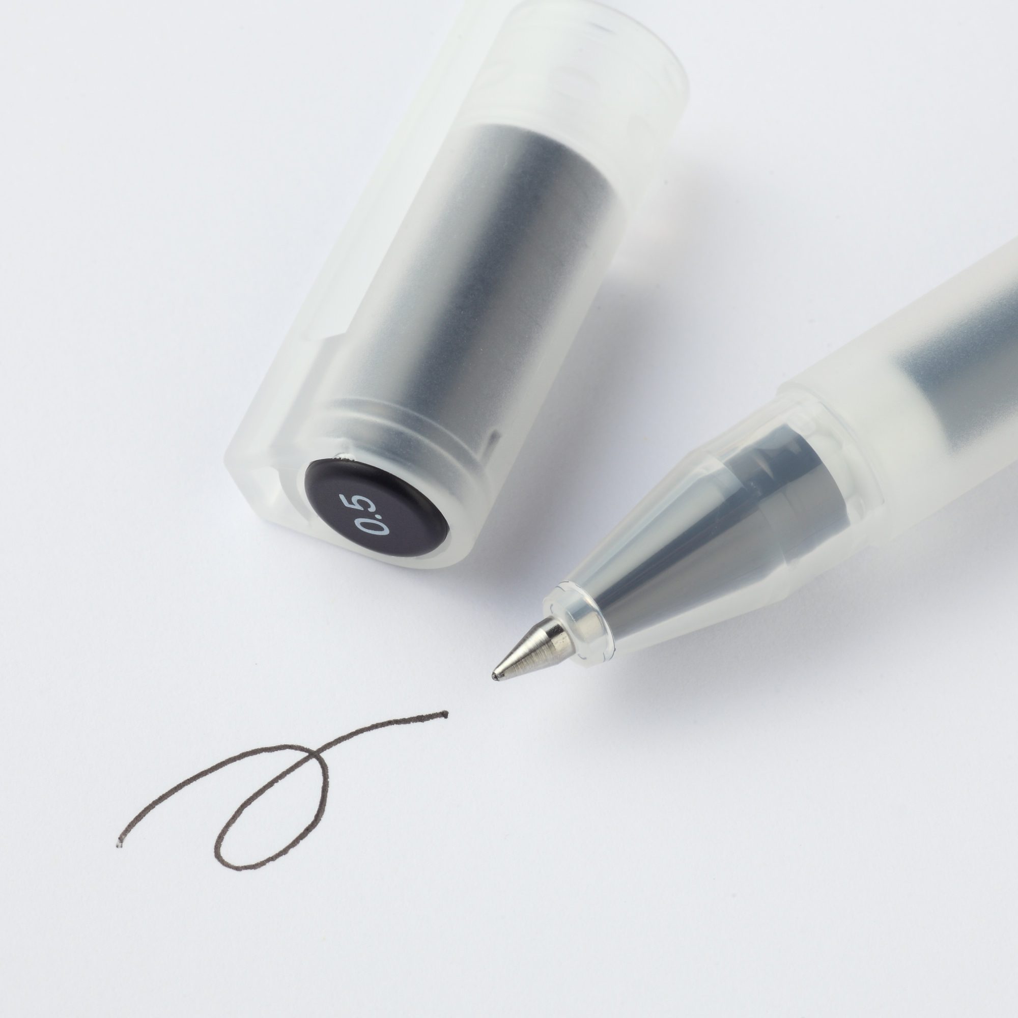 GEL INK BALLPOINT PEN CAP TYPE SET 10 0.5 BLACK
