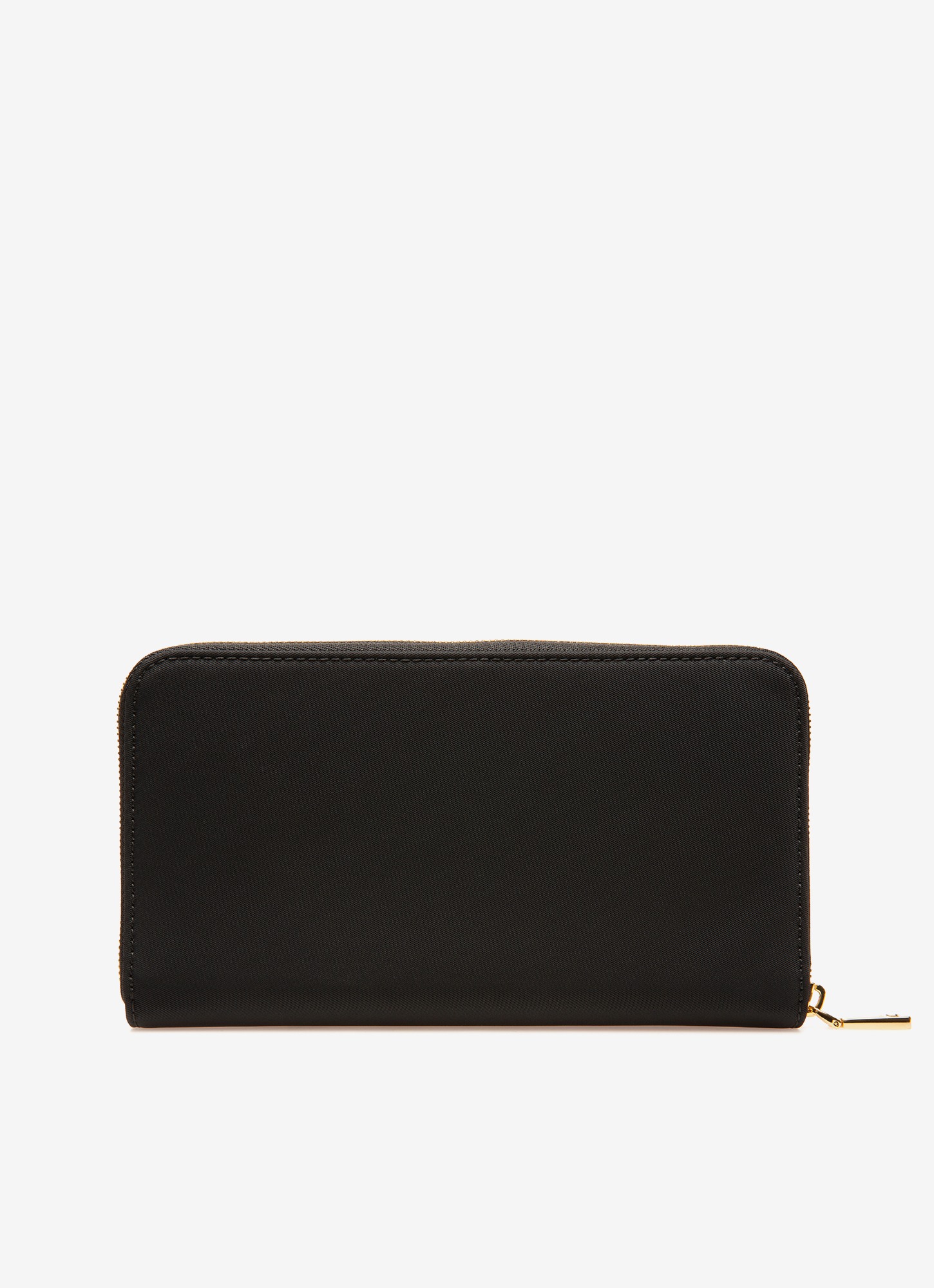 Evenor Black Nylon Zip Around Wallet