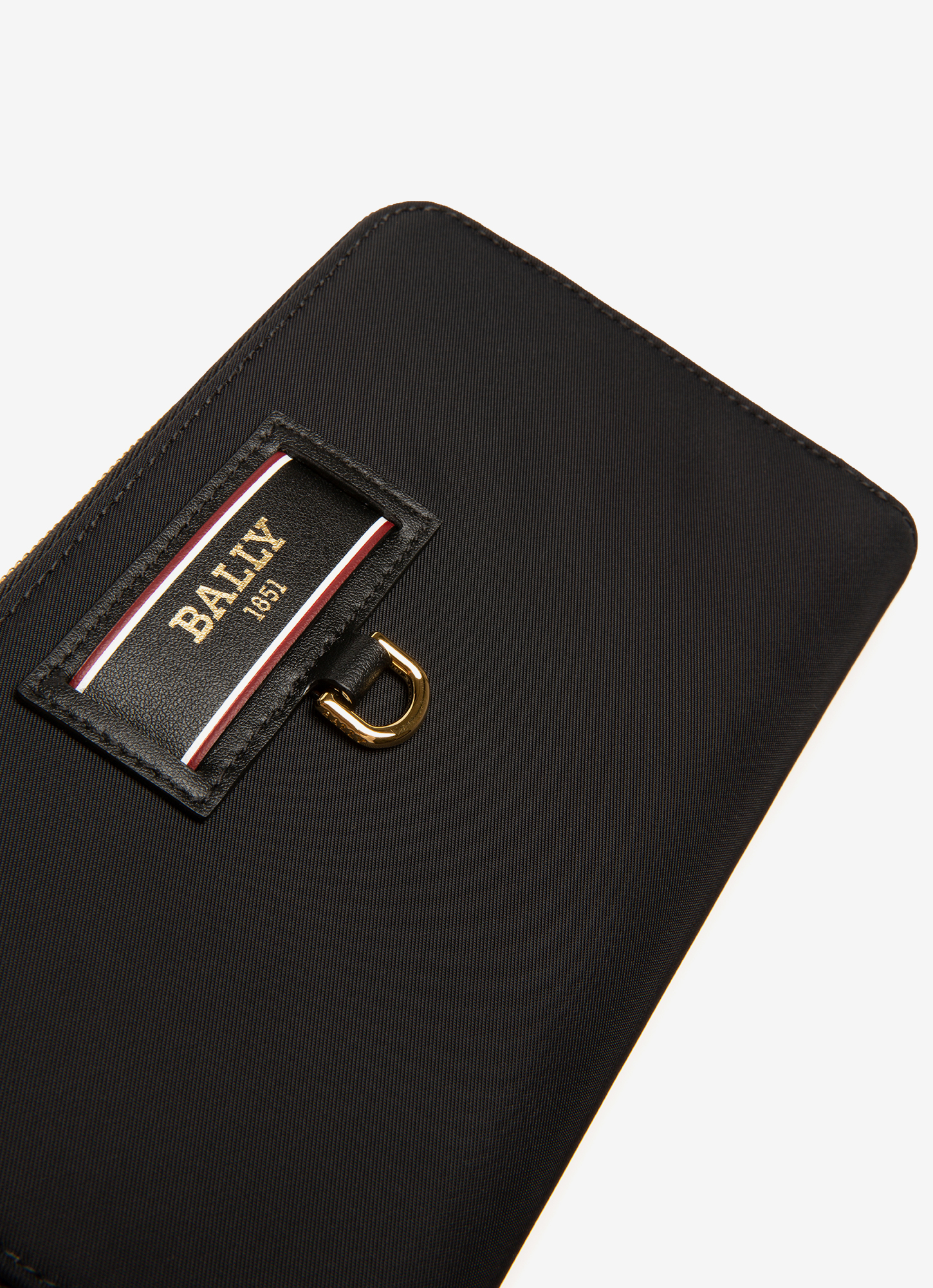Evenor Black Nylon Zip Around Wallet