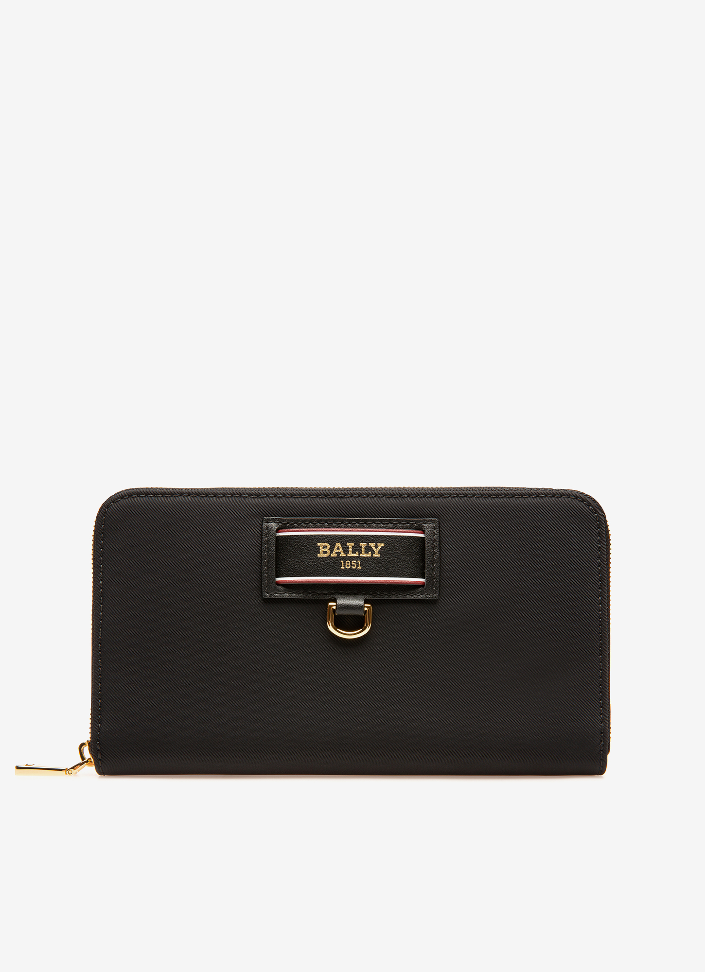 Evenor Black Nylon Zip Around Wallet