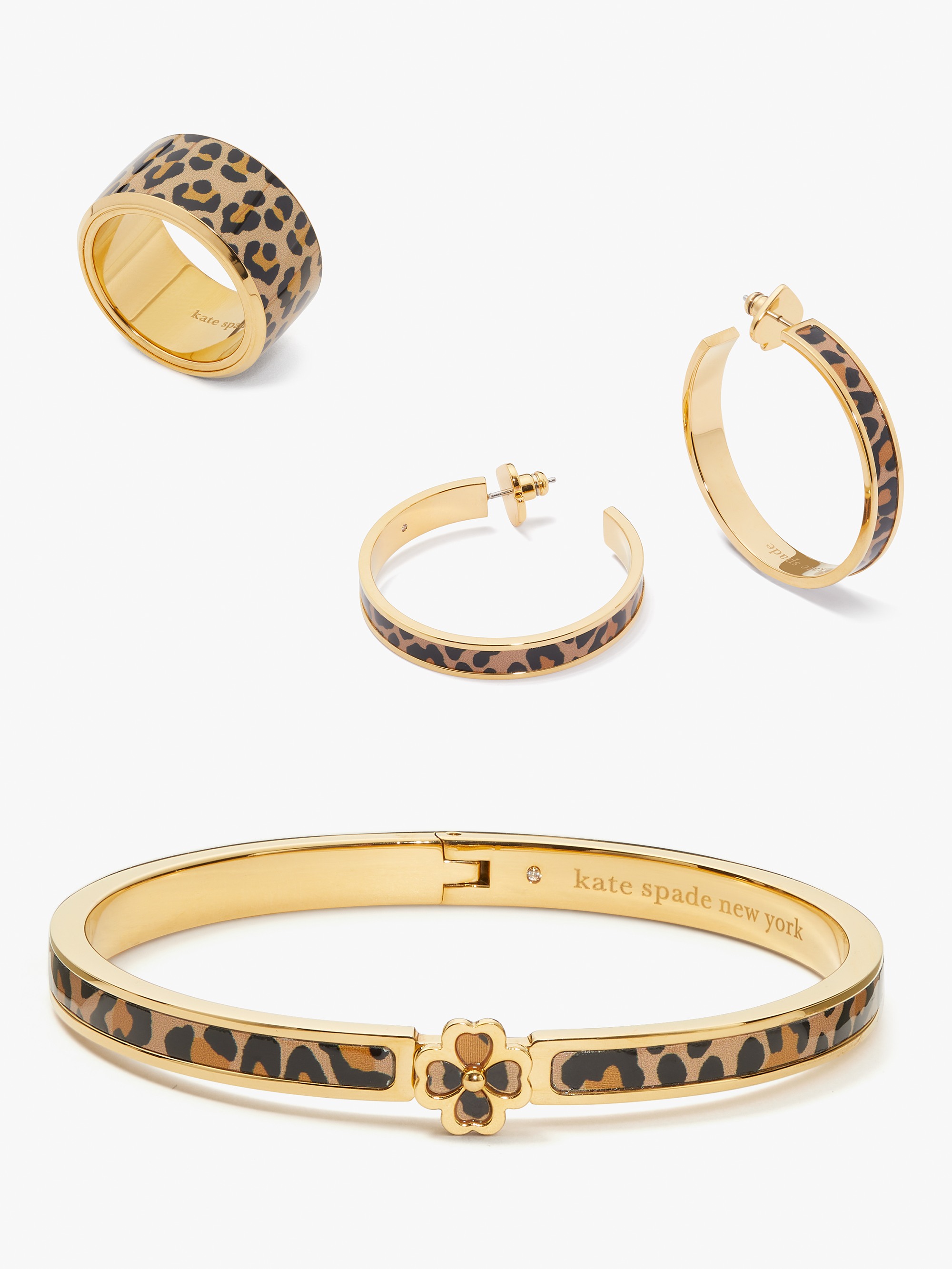 THIN HINGED BANGLE Leopard U