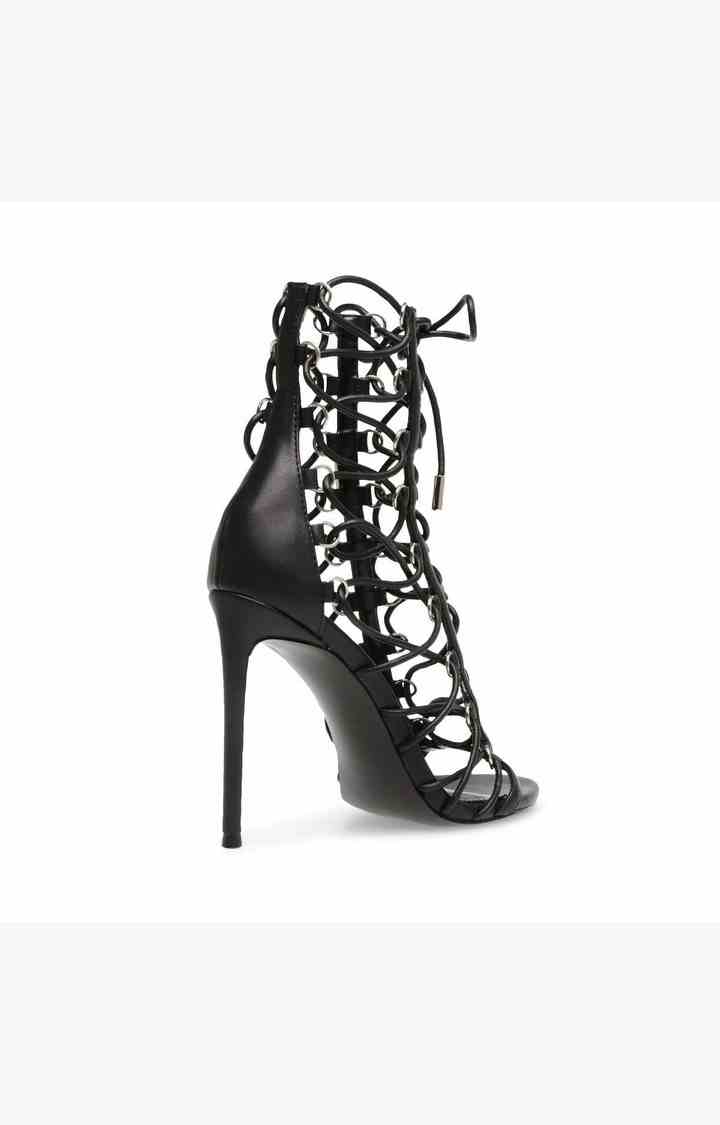 Geordie Black Heel Sandals