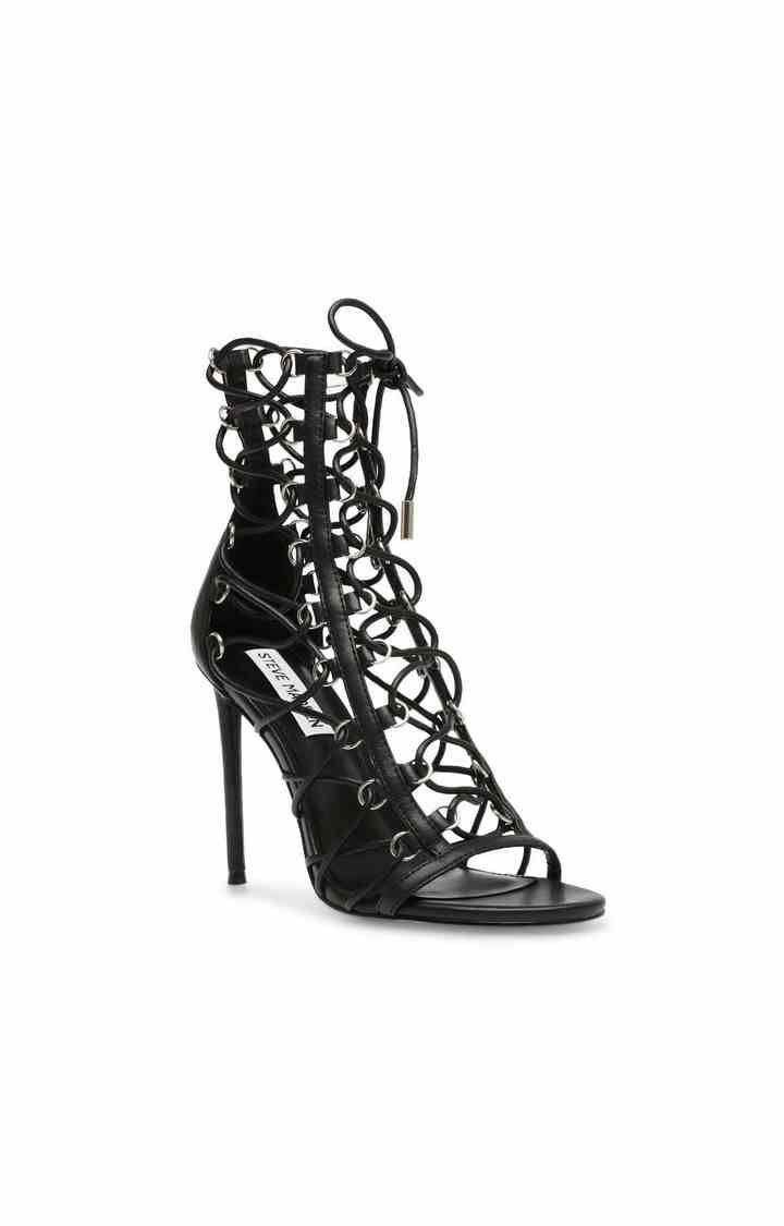 Geordie Black Heel Sandals