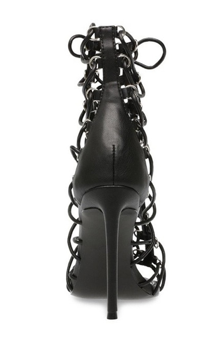 Geordie Black Heel Sandals