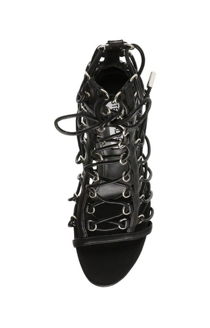 Geordie Black Heel Sandals