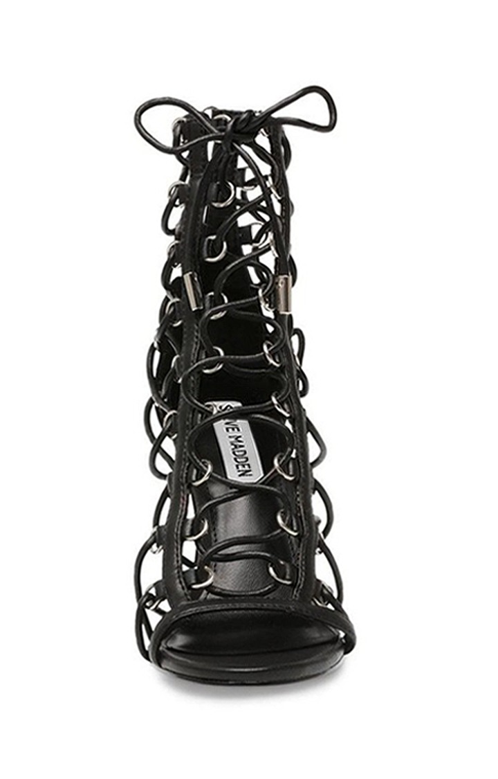 Geordie Black Heel Sandals