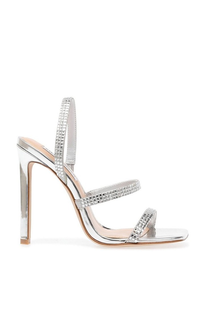 Grade-R Silver Heel Sandals