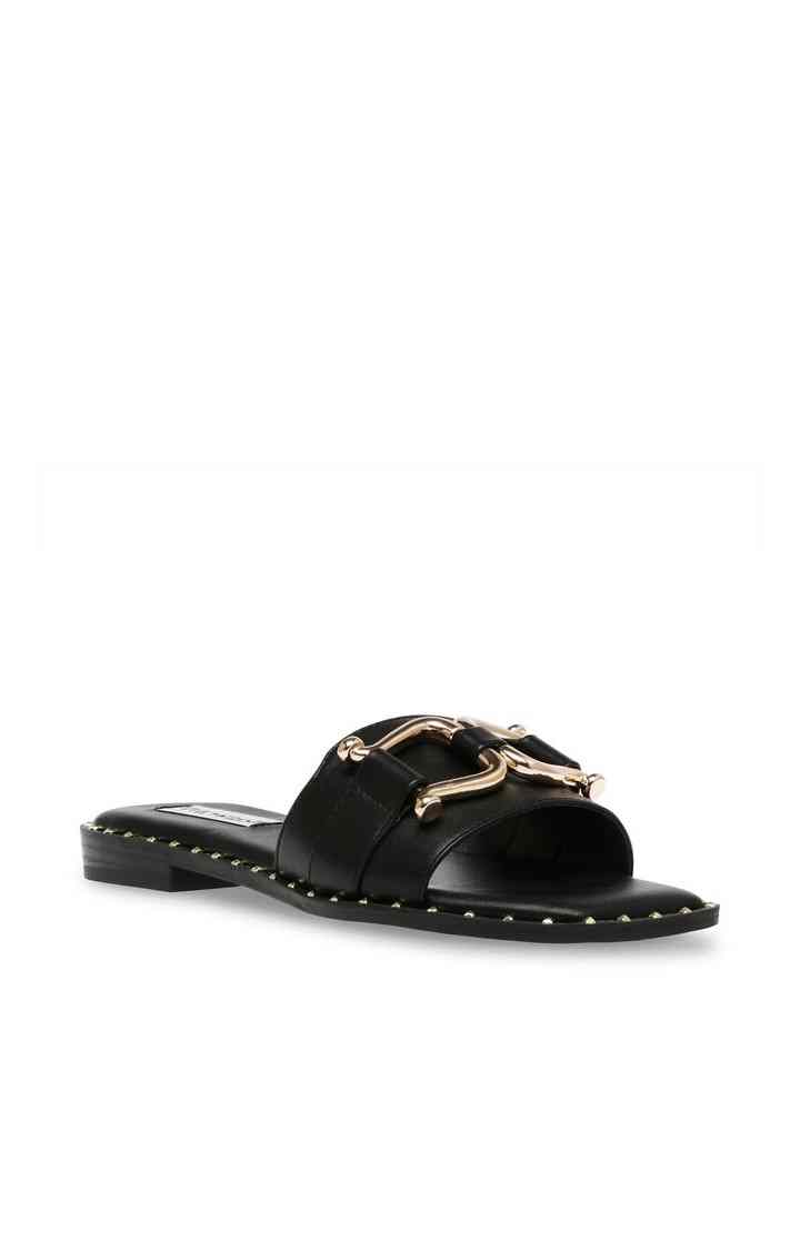 Trefoil Black Flats