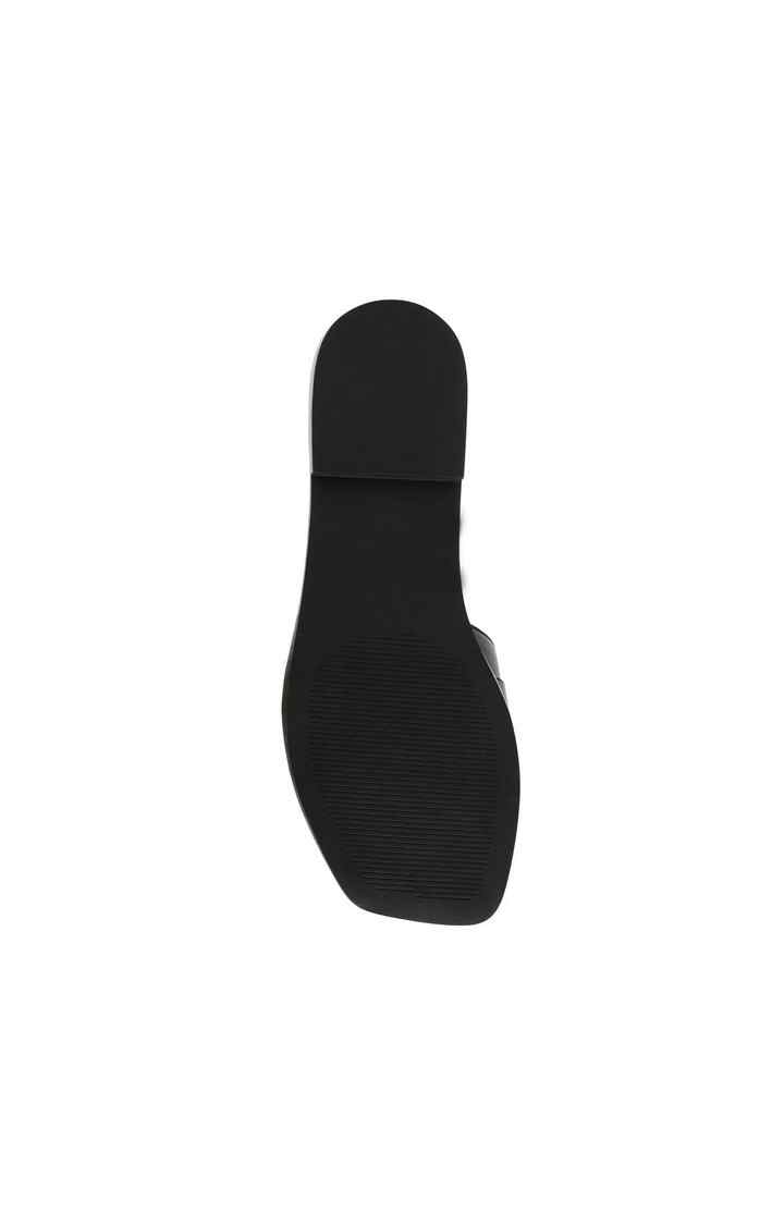 Trefoil Black Flats