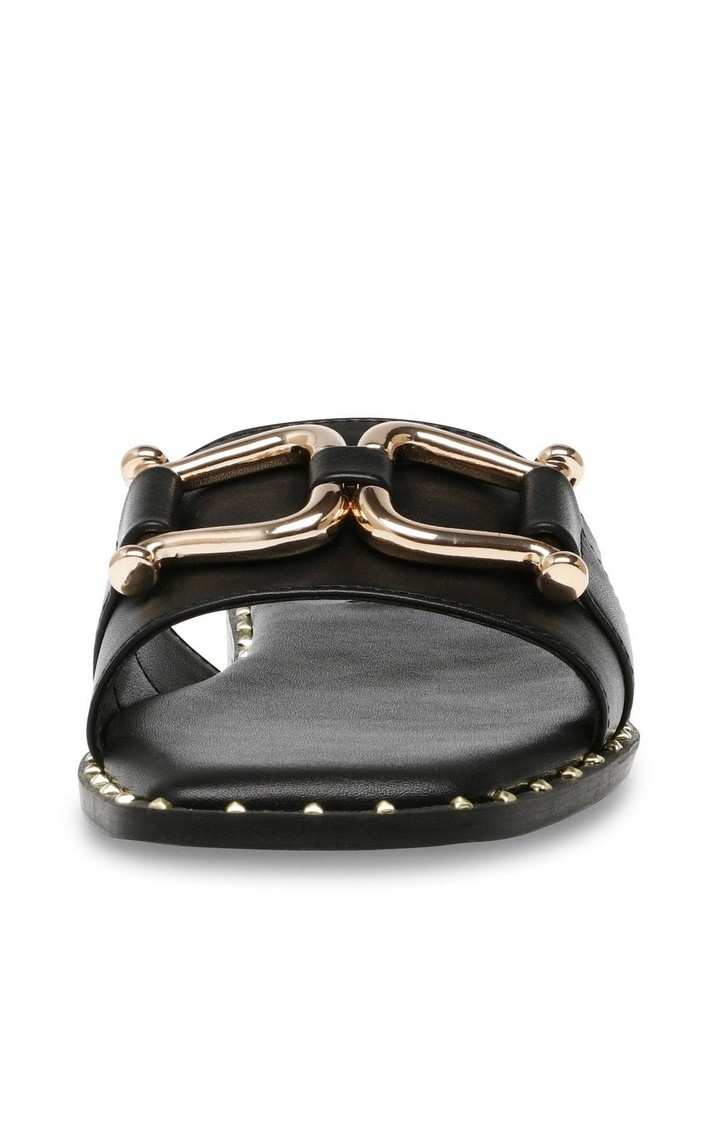 Trefoil Black Flats