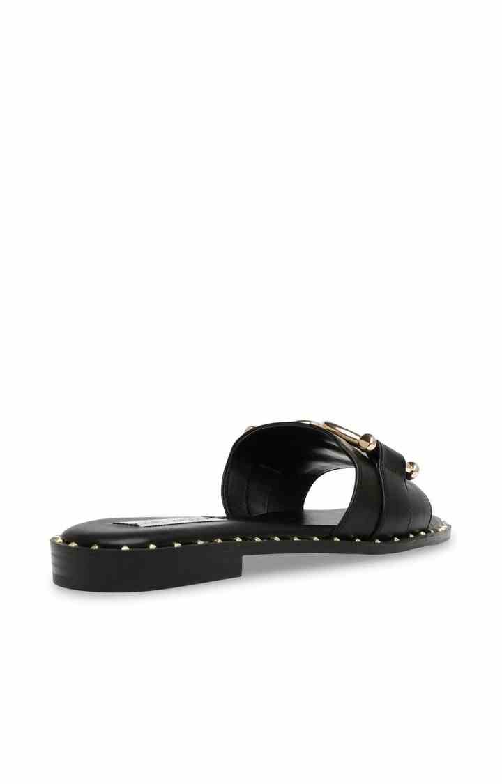 Trefoil Black Flats