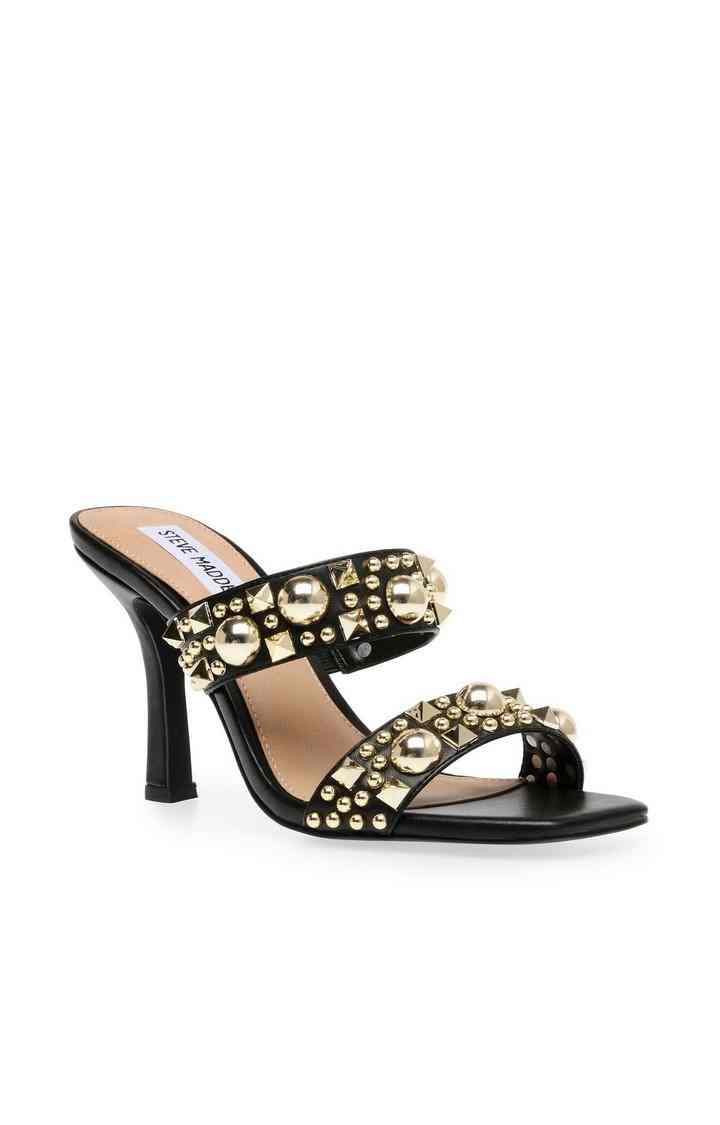 Luxuriant Black Heel Sandals