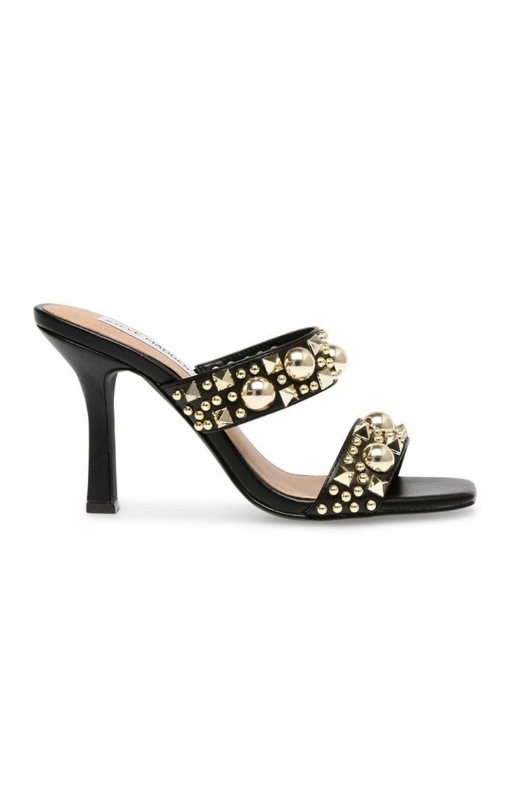 Luxuriant Black Heel Sandals