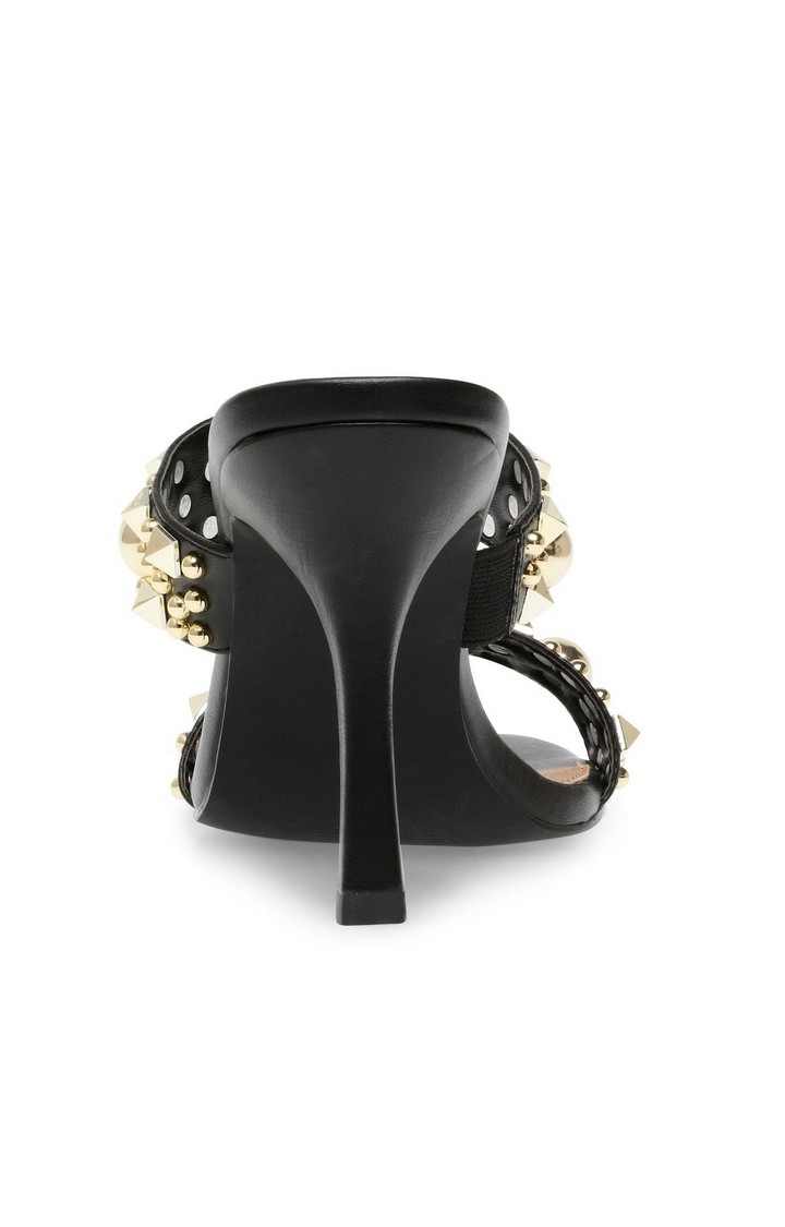 Luxuriant Black Heel Sandals
