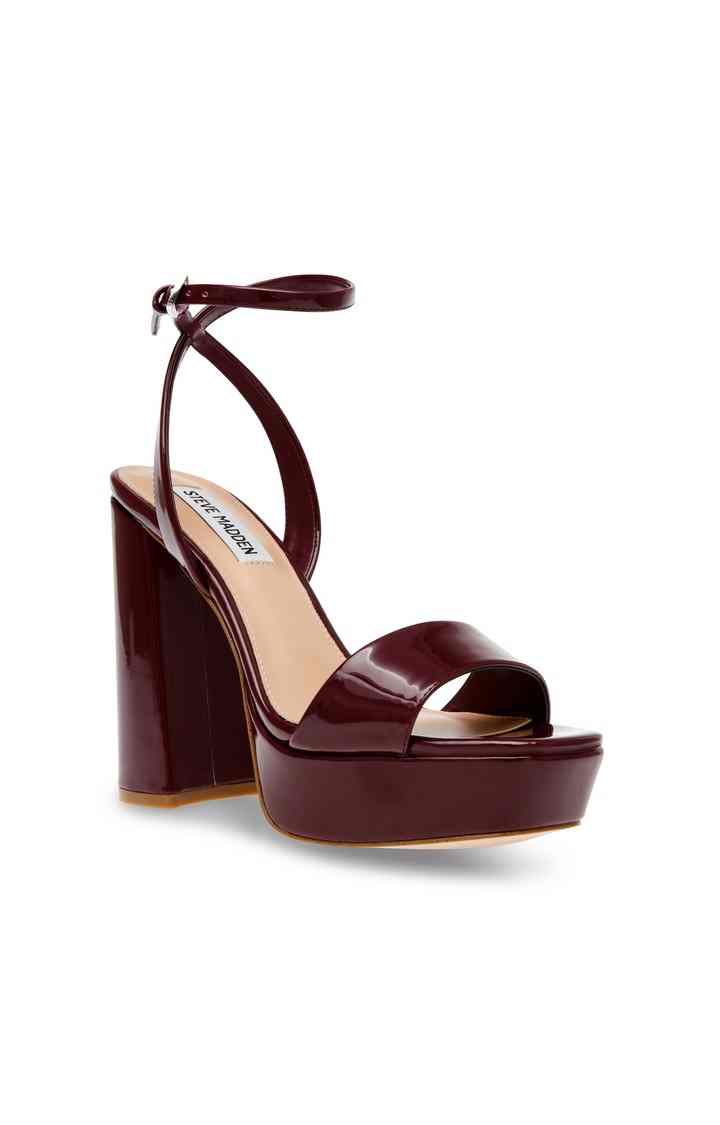 Lessa Burgundy Heel Sandals
