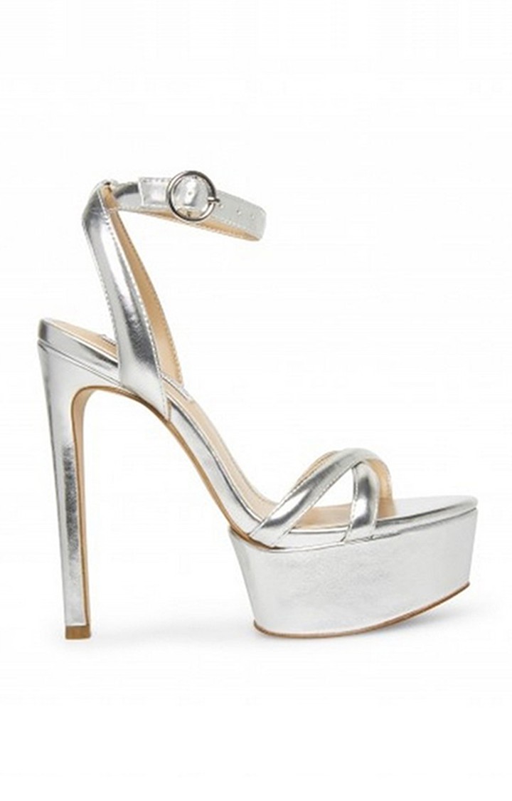 Marciana Silver Heel Sandals