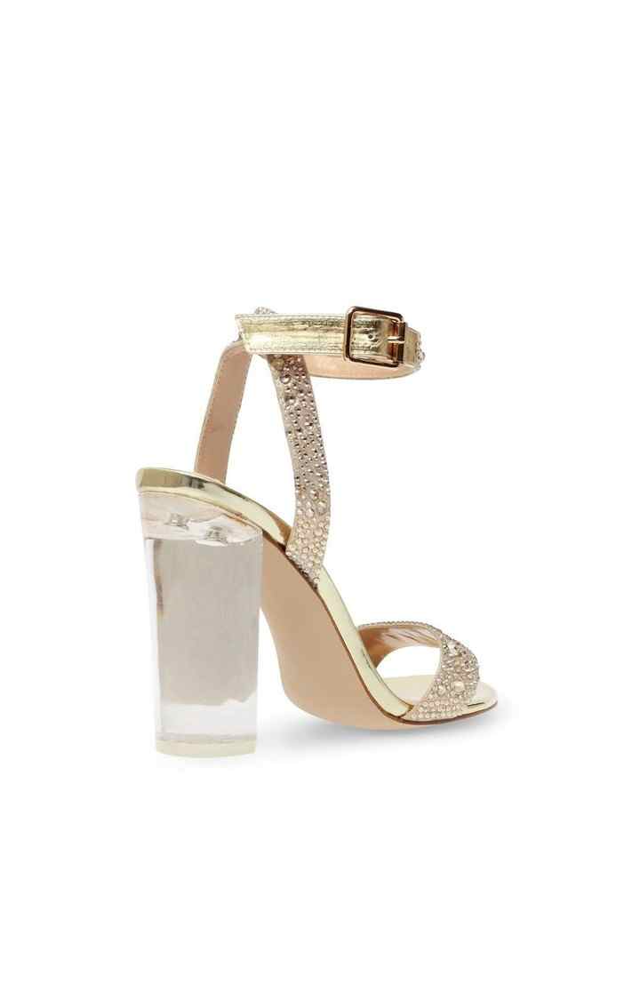 Yuma-R Gold Heel Sandals