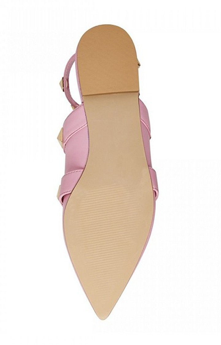 Florencia Pink Closed Flats & Ballerinas