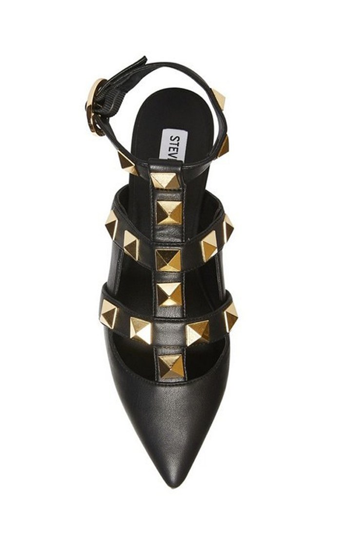 Florencia Black Closed Flats & Ballerinas
