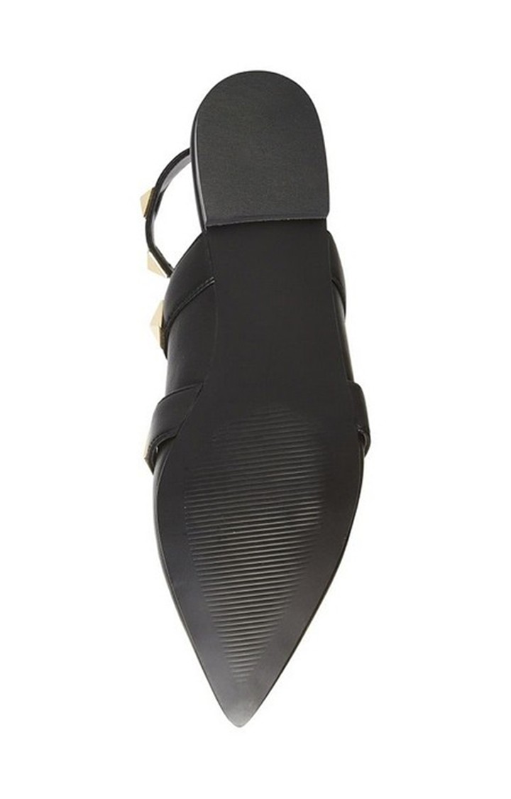 Florencia Black Closed Flats & Ballerinas