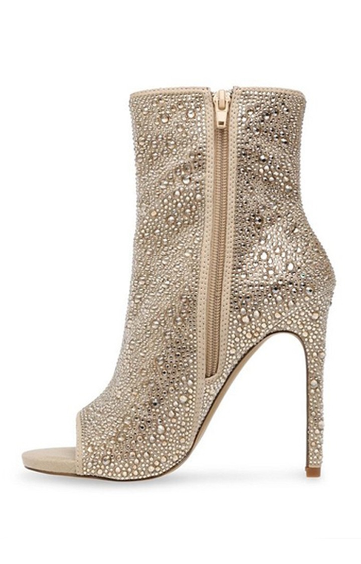 Dispute-R Gold Heel Sandals