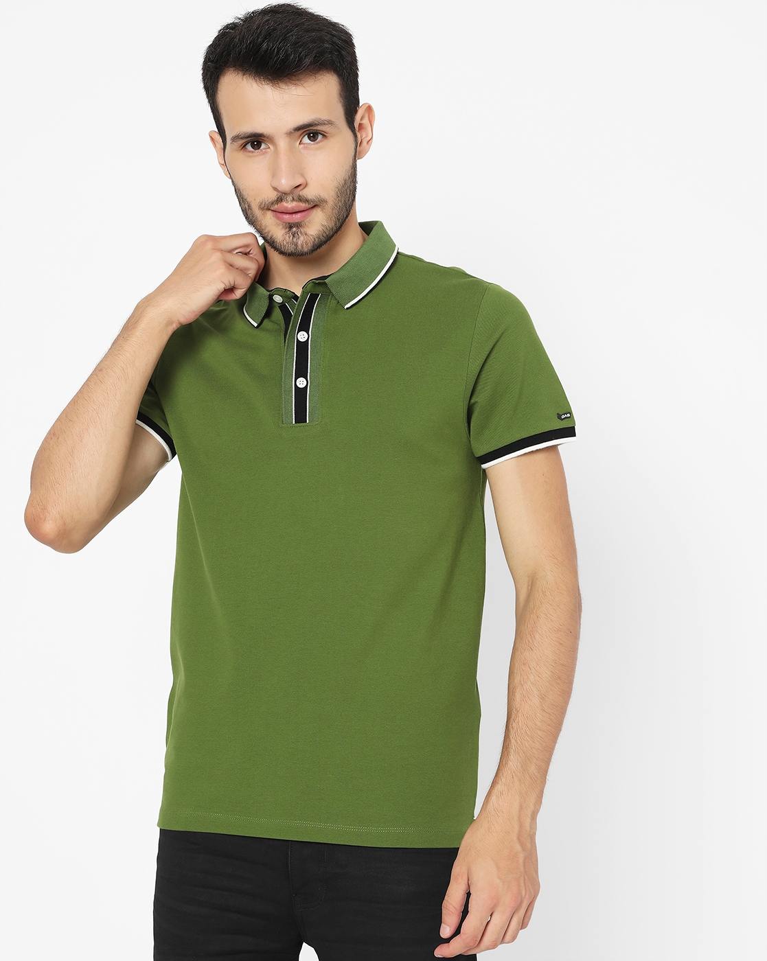 GAS | Slim Fit Polo T-shirt with Contrast Tipping 0