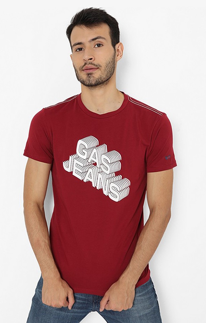 Brand Print Slim Fit Crew-Neck T-shirt