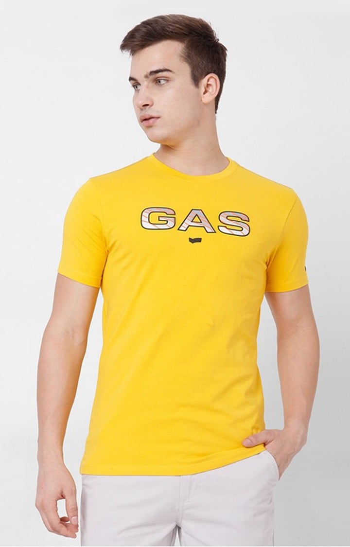 GAS | Logo Print Slim Fit Crew-Neck T-shirt