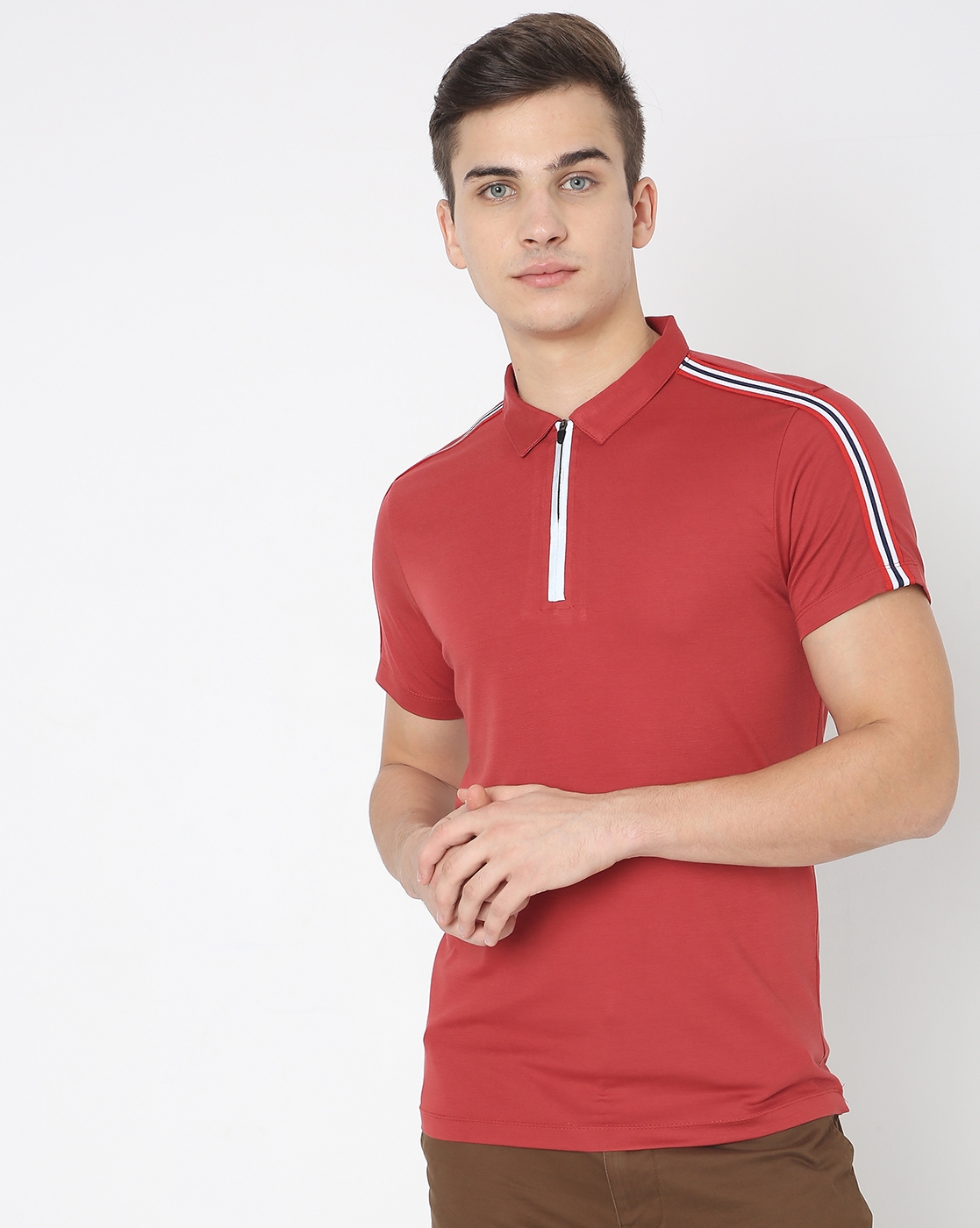GAS | Slim Fit Polo T-shirt with Contrast Taping 0