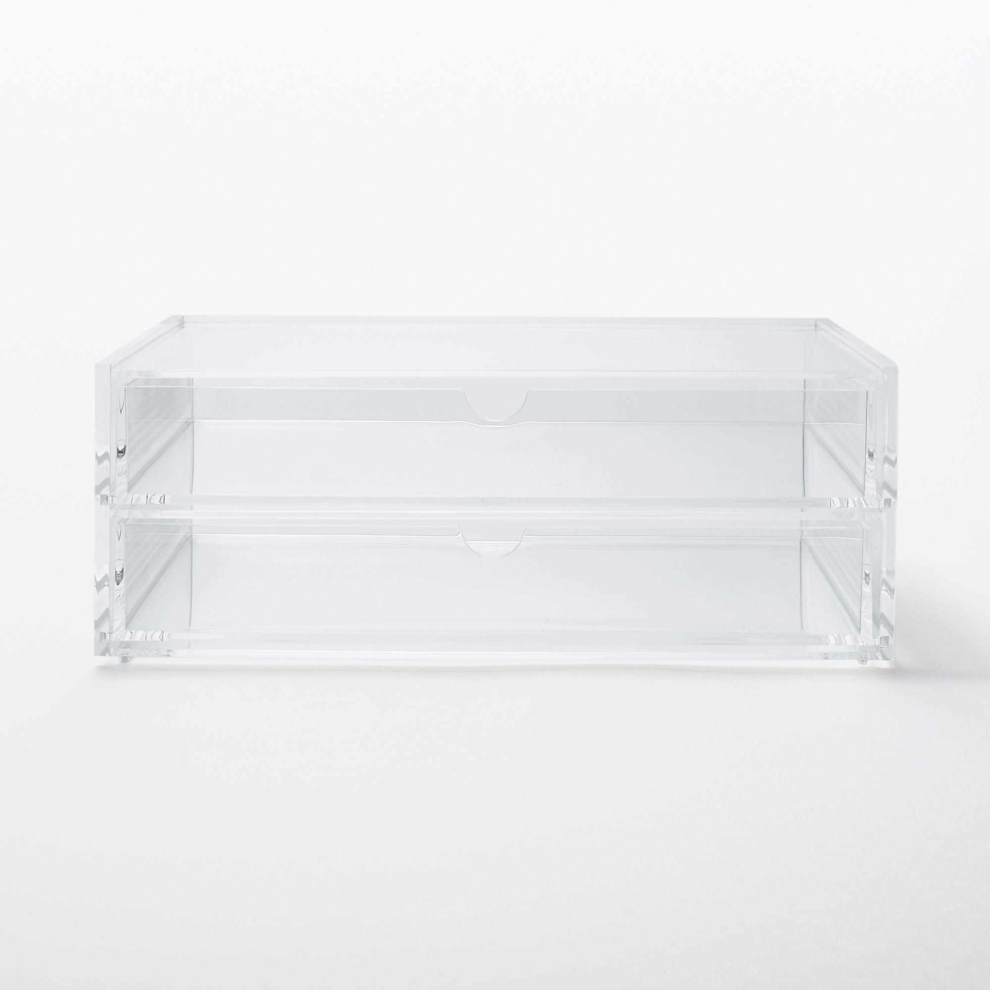 Stackable acrylic case 2 drawers / L