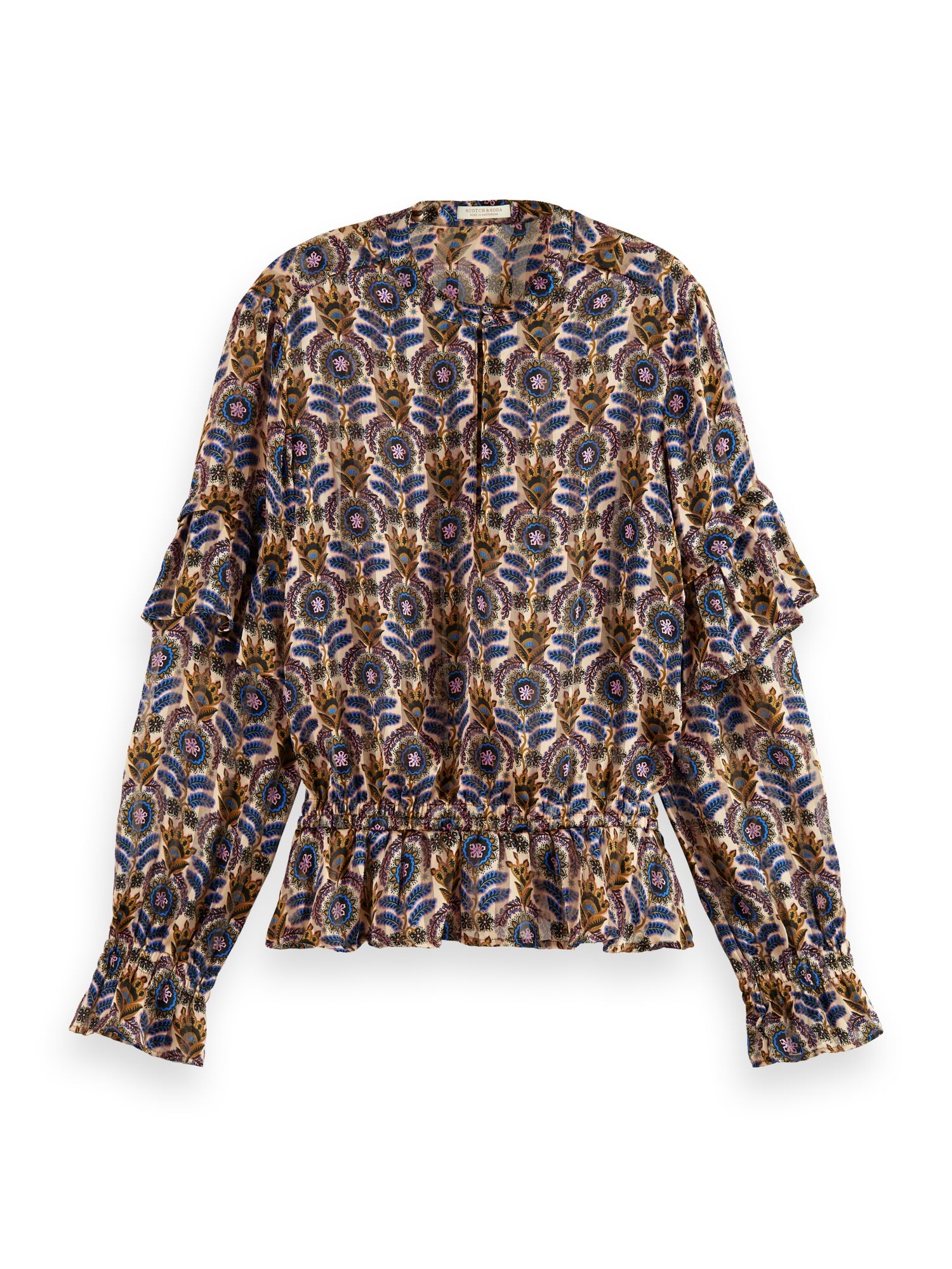 Scotch & Soda | Printed recycled Polyester top 1