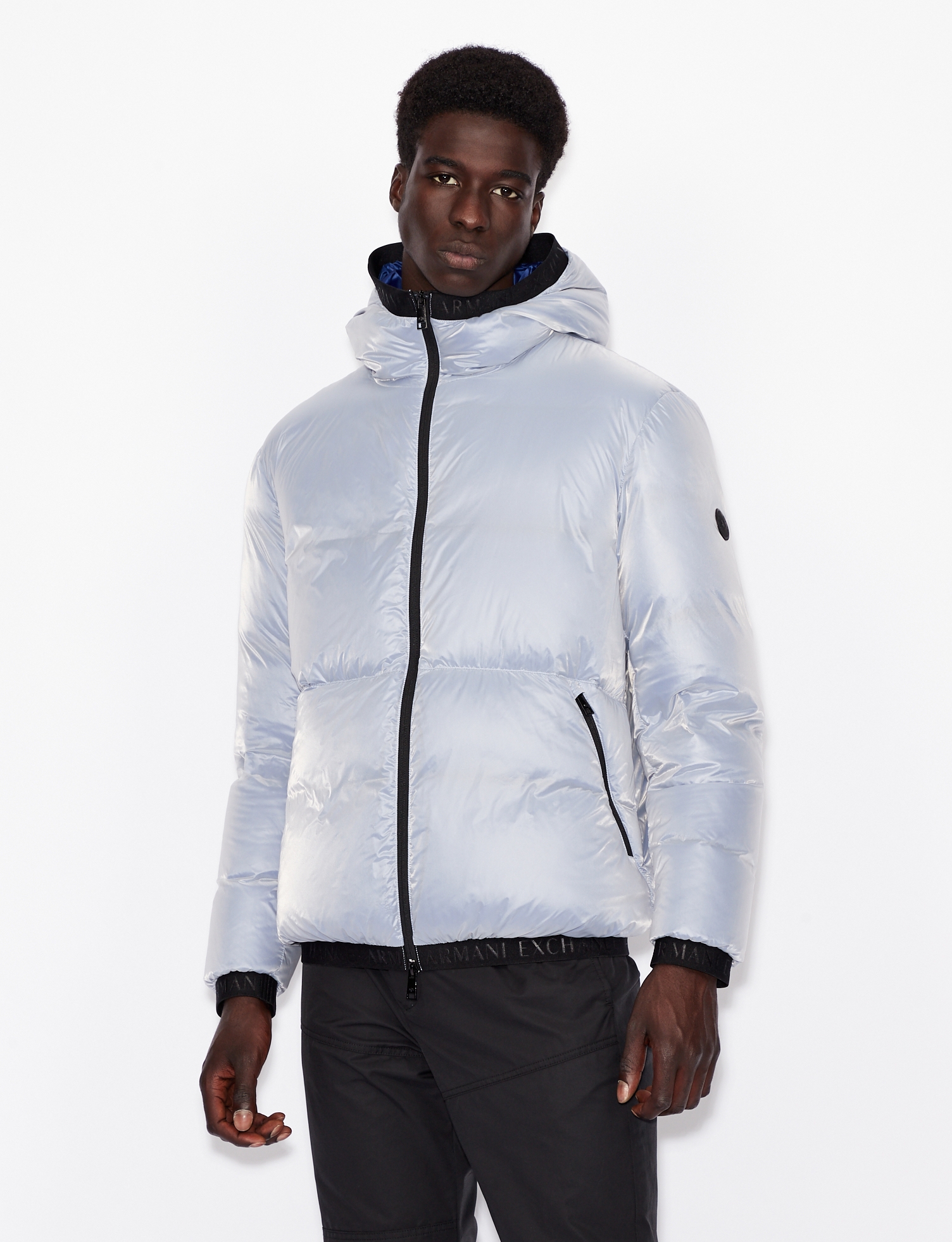 Zip-Front Puffer Jacket with Contrast Tipping