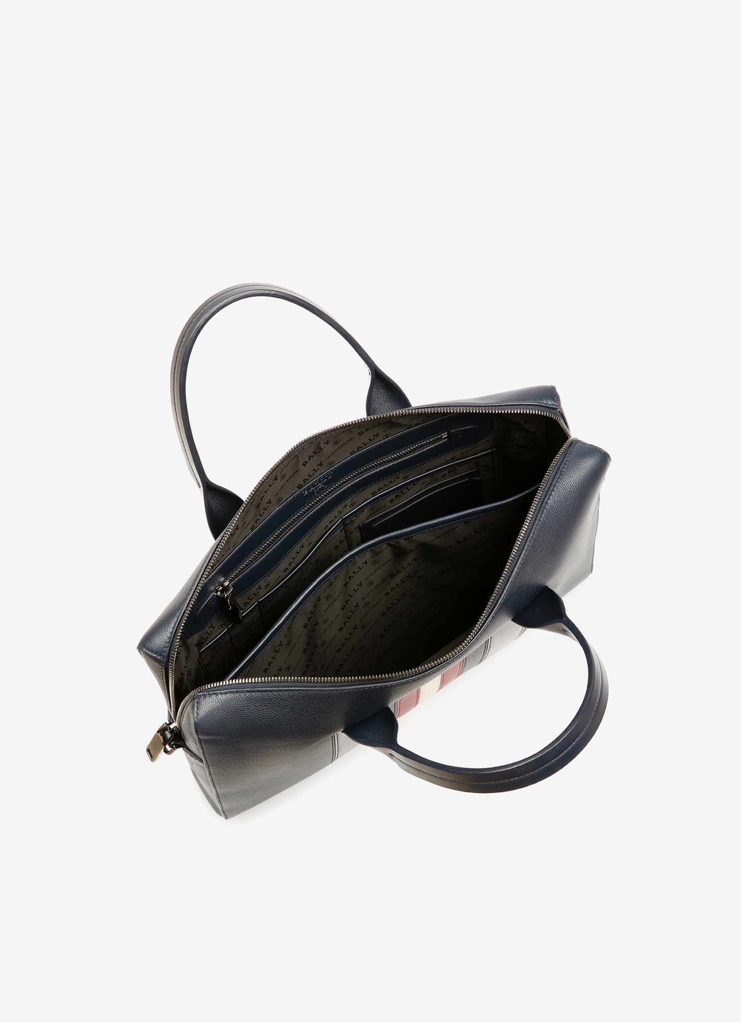Elter Leather Business Bag In Navy