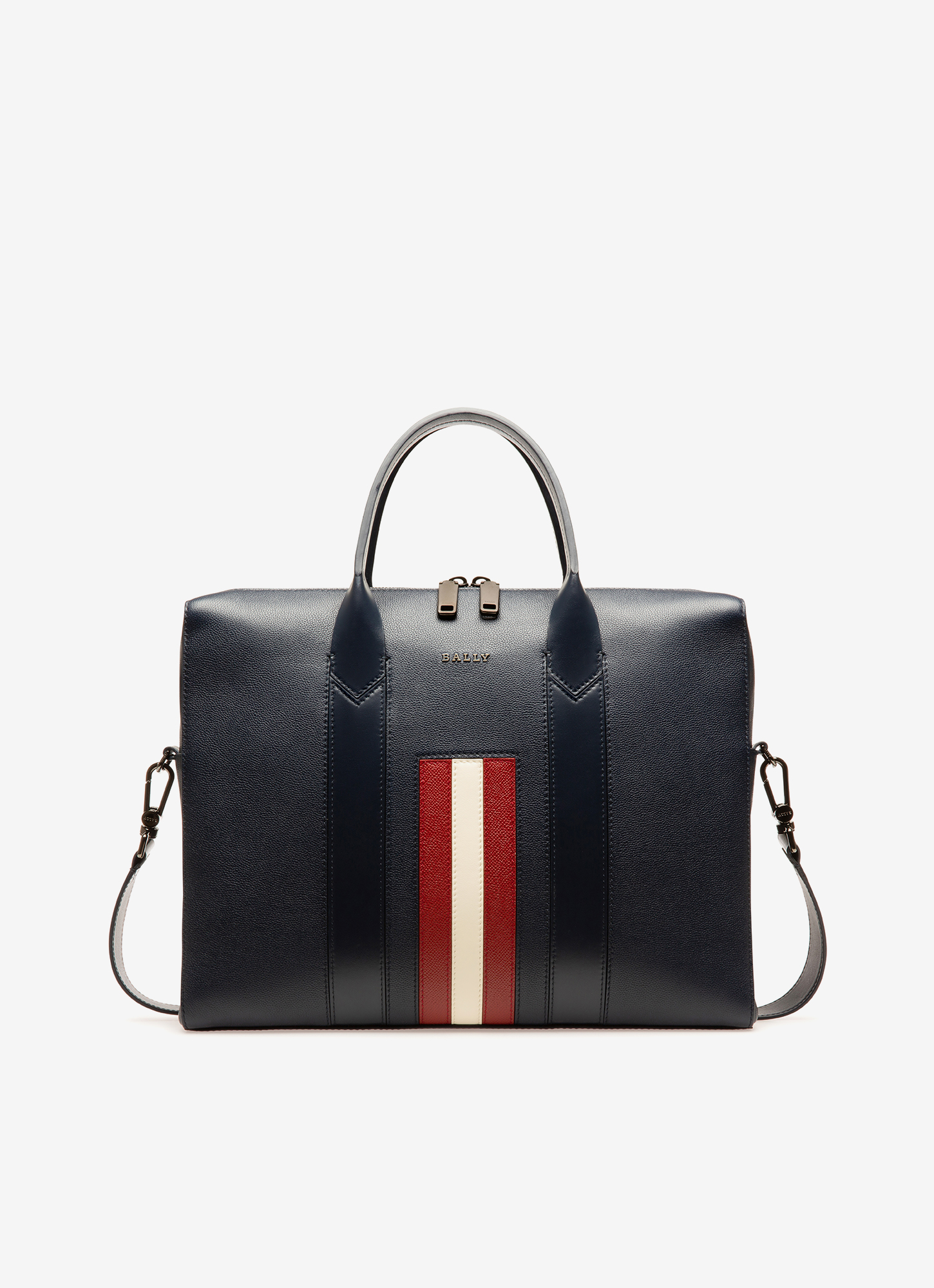 Elter Leather Business Bag In Navy