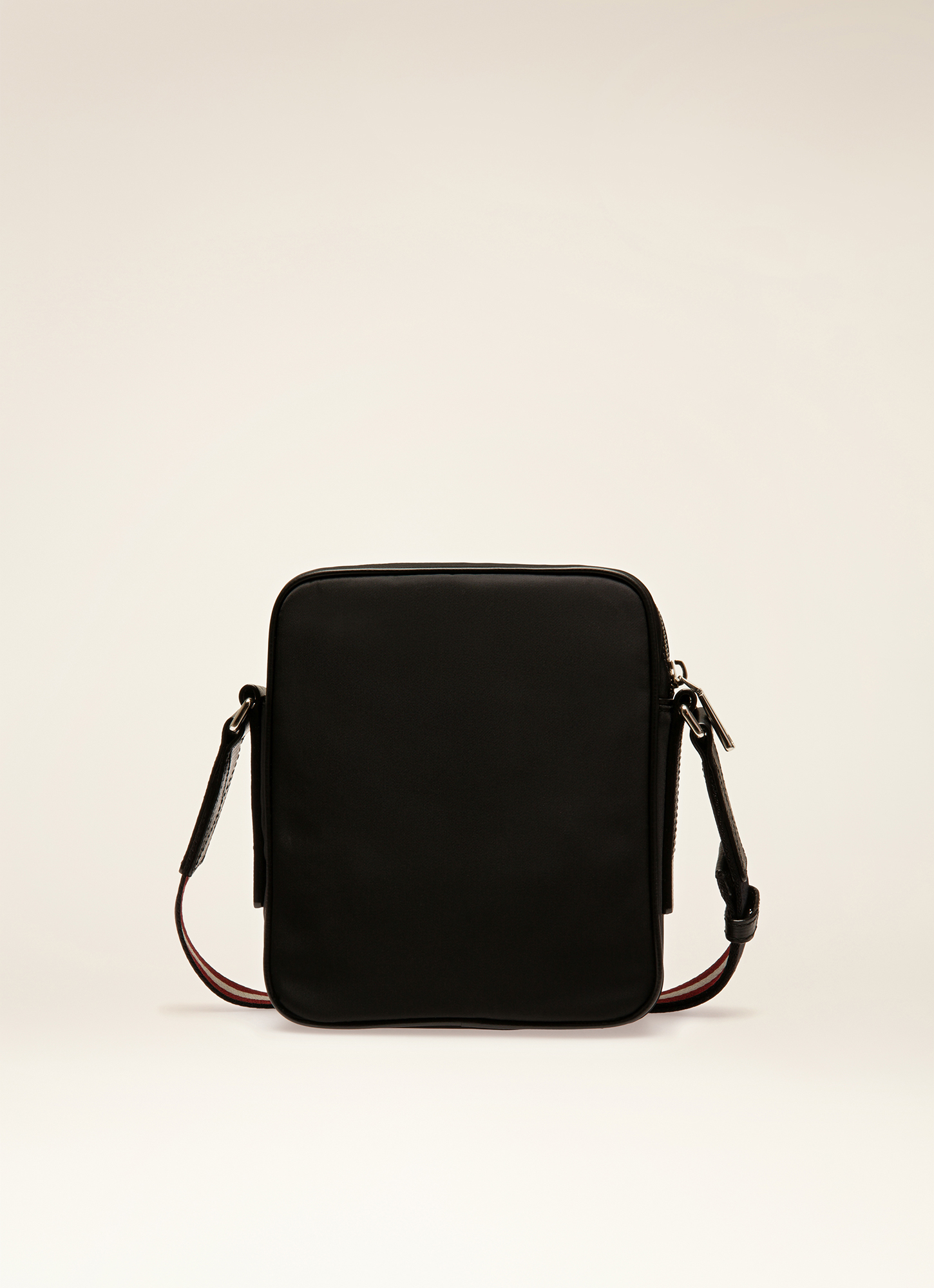 Explore Crossbody Bag In Black Leather And Nylon