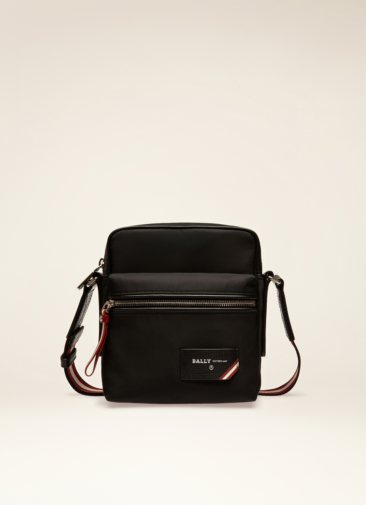 Explore Crossbody Bag In Black Leather And Nylon