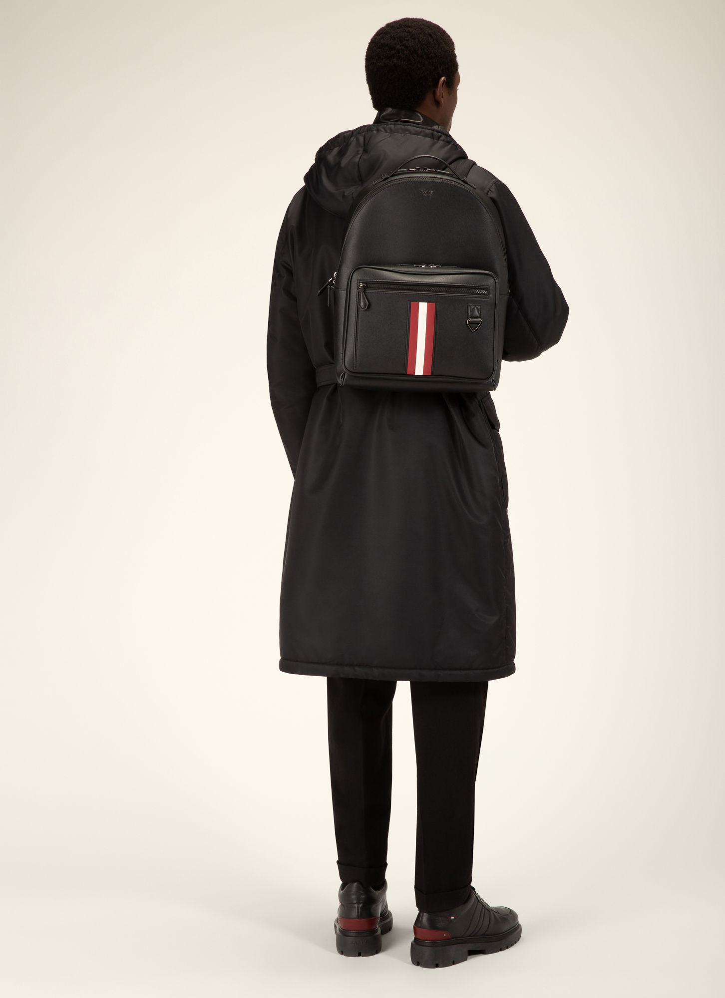 Mavrick Recycled Leather Backpack In Black