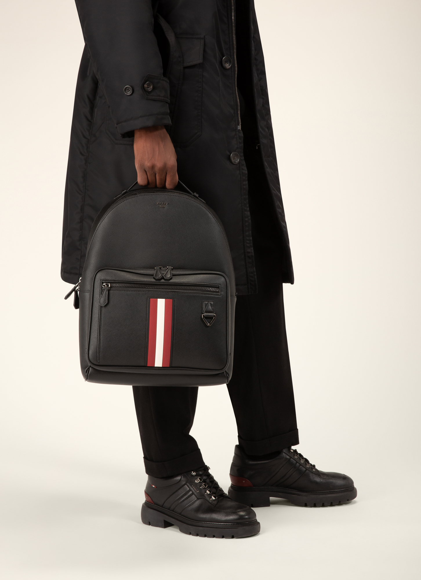 Mavrick Recycled Leather Backpack In Black