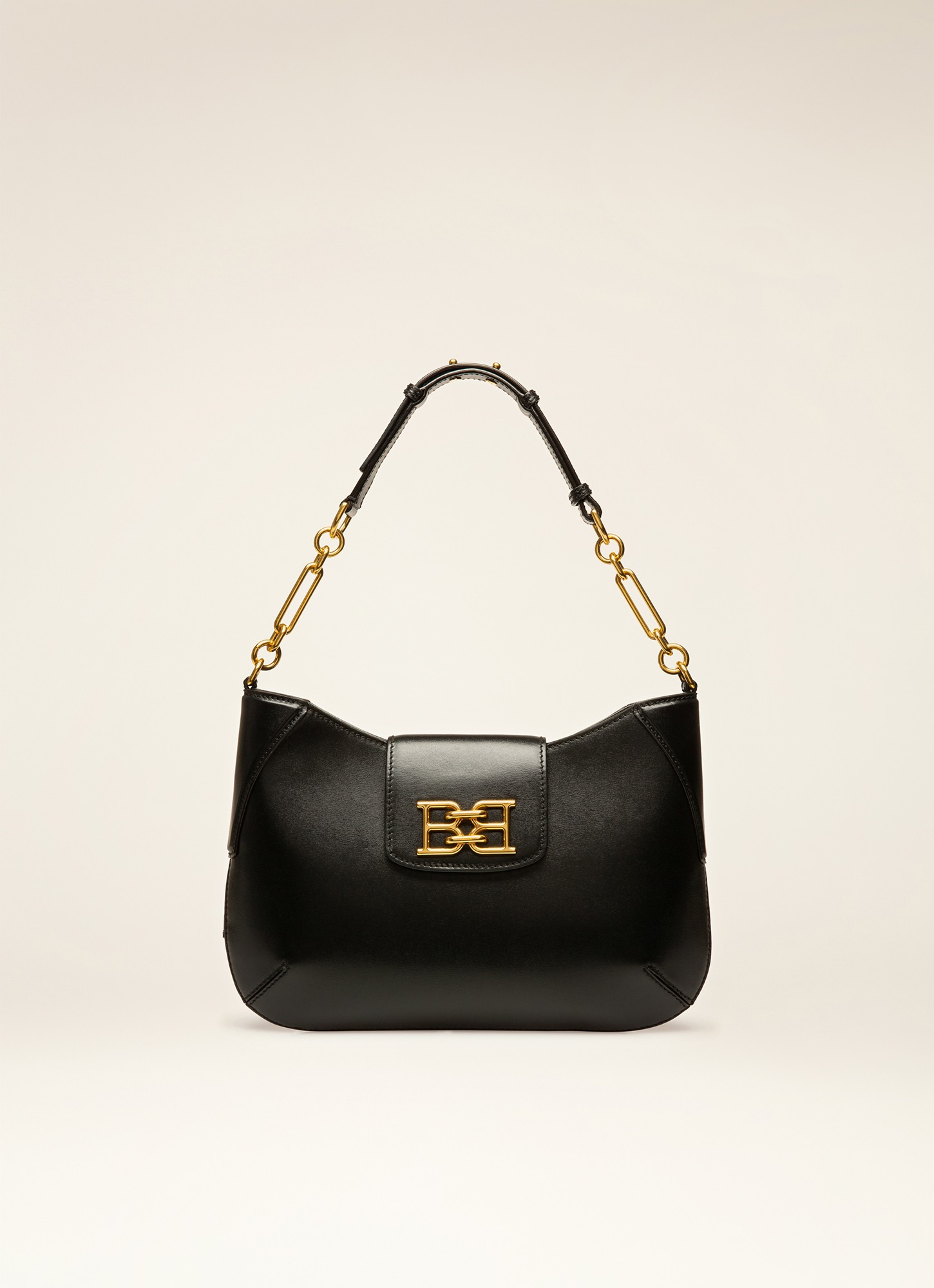 Breanne Leather Shoulder Bag In Black