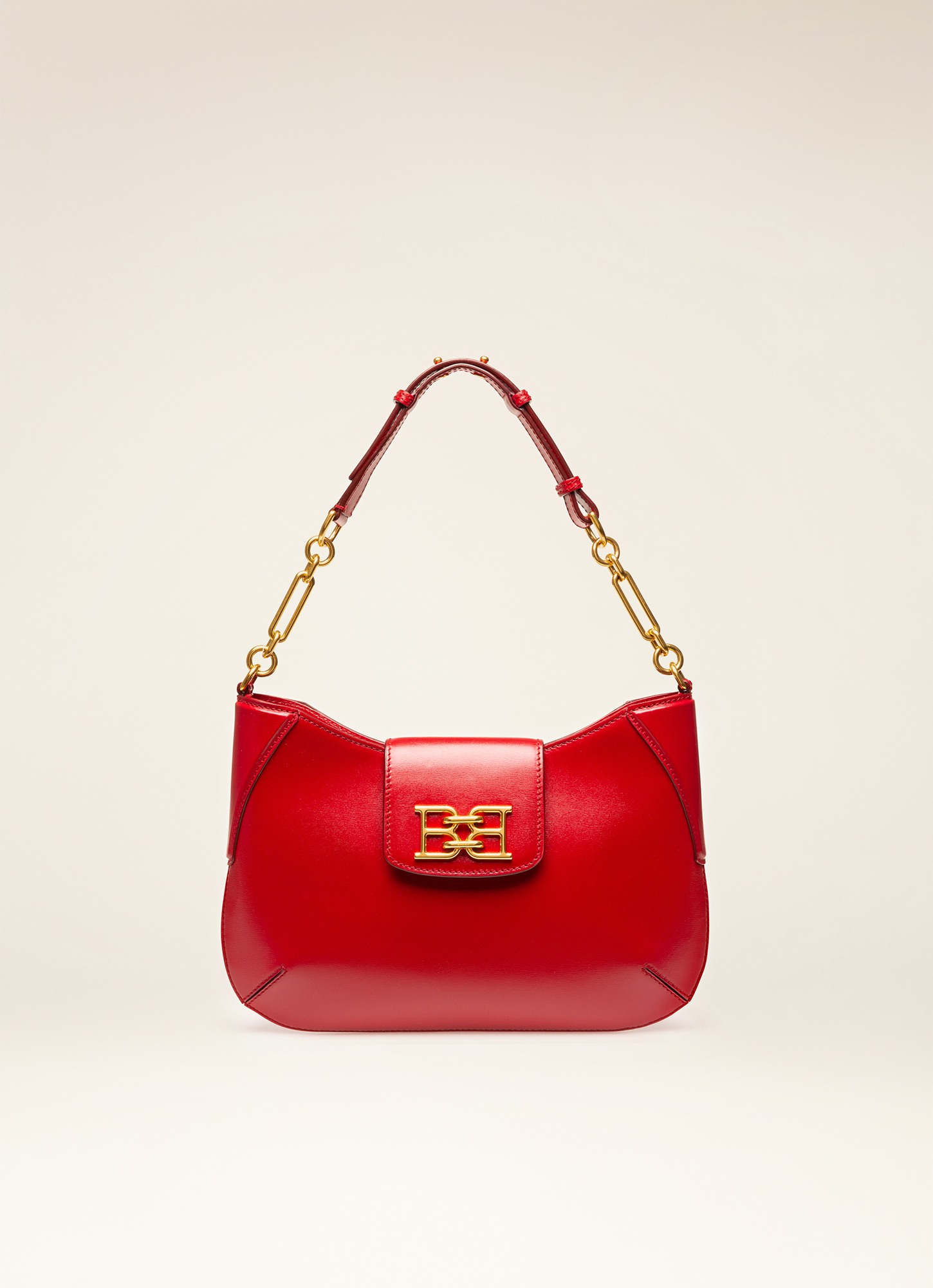 Breanne Leather Shoulder Bag In Red