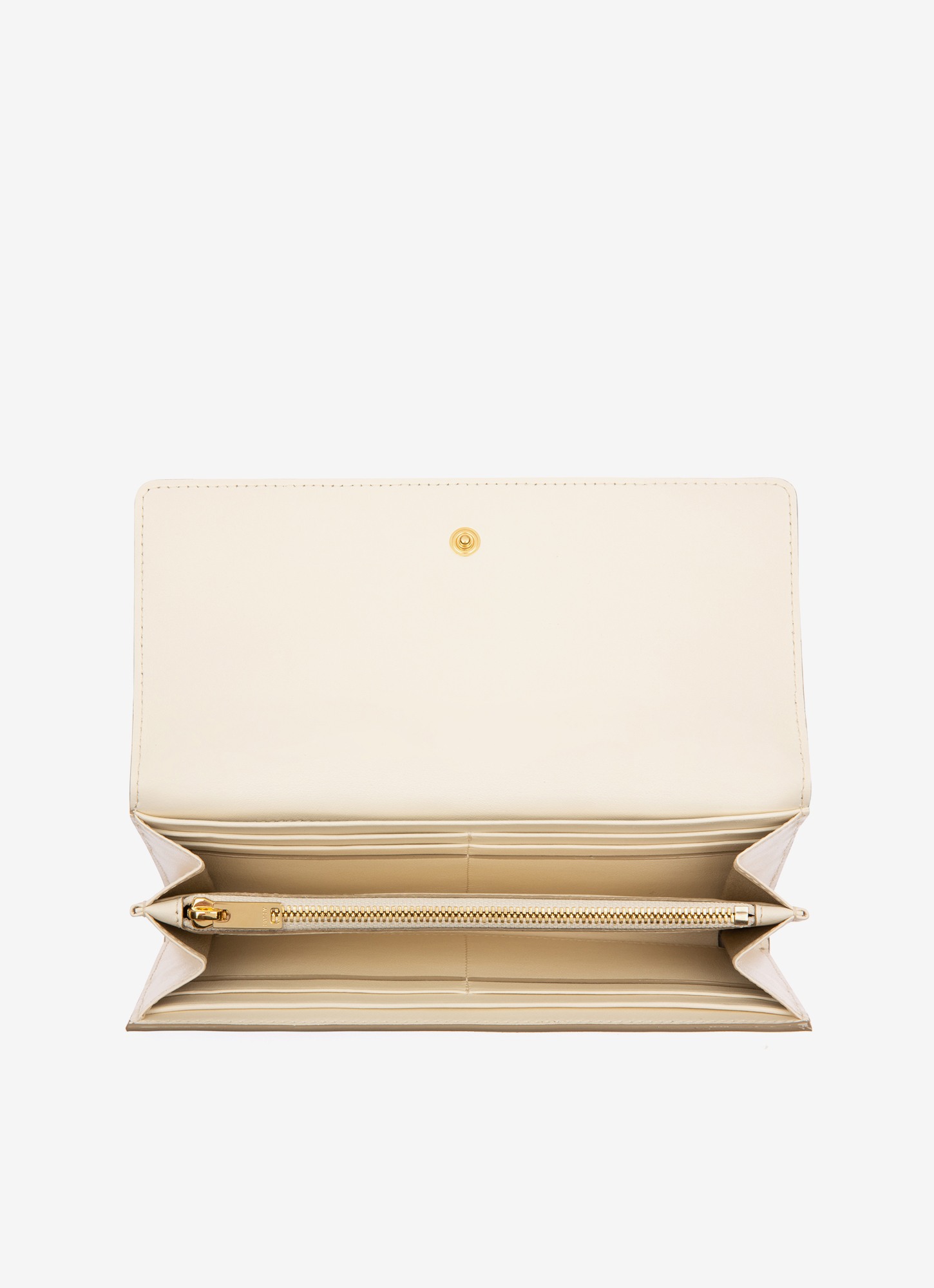 Linney Leather Continental Wallet In Bone