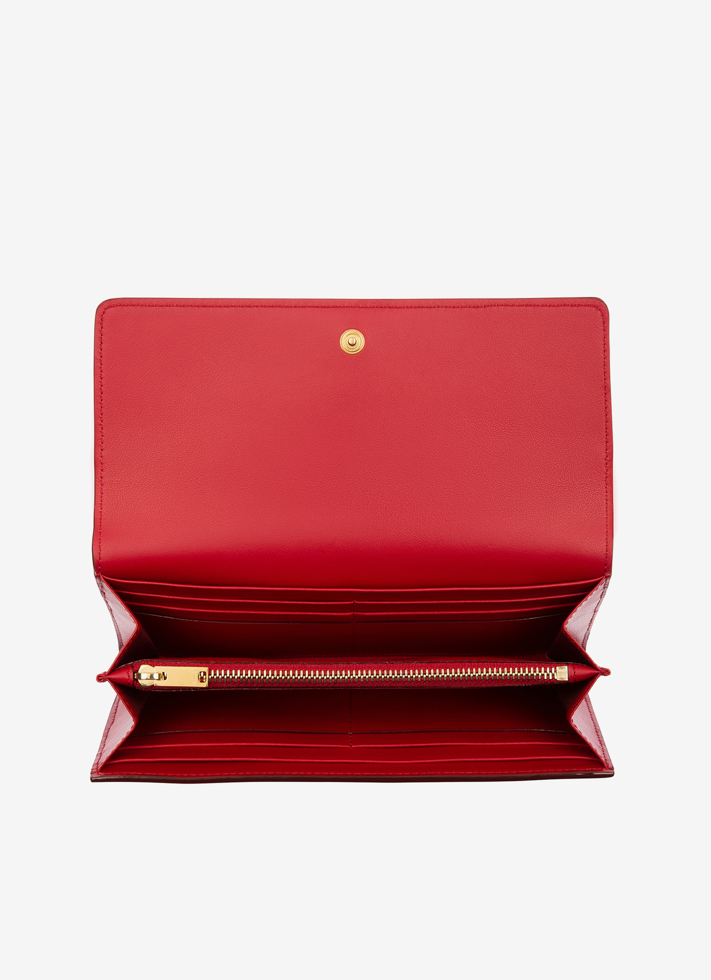 Linney Leather Continental Wallet In Red
