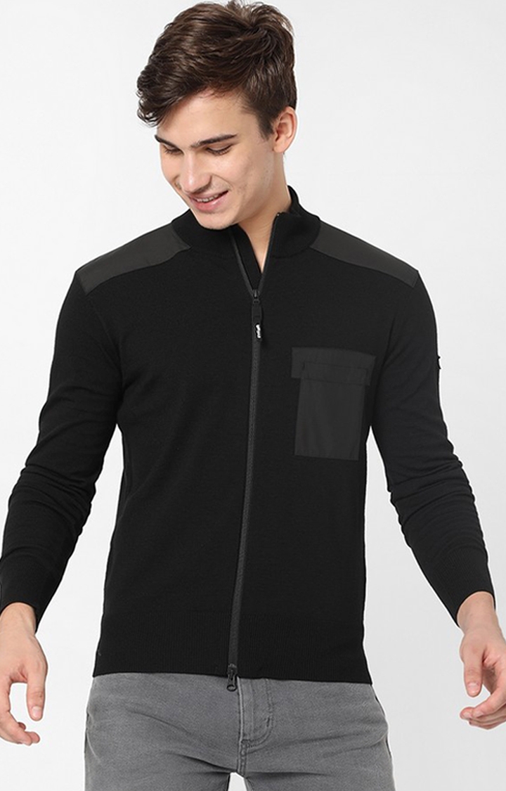 GAS | Bran Zip Slim Fit Sweatshirt with Patch Pocket